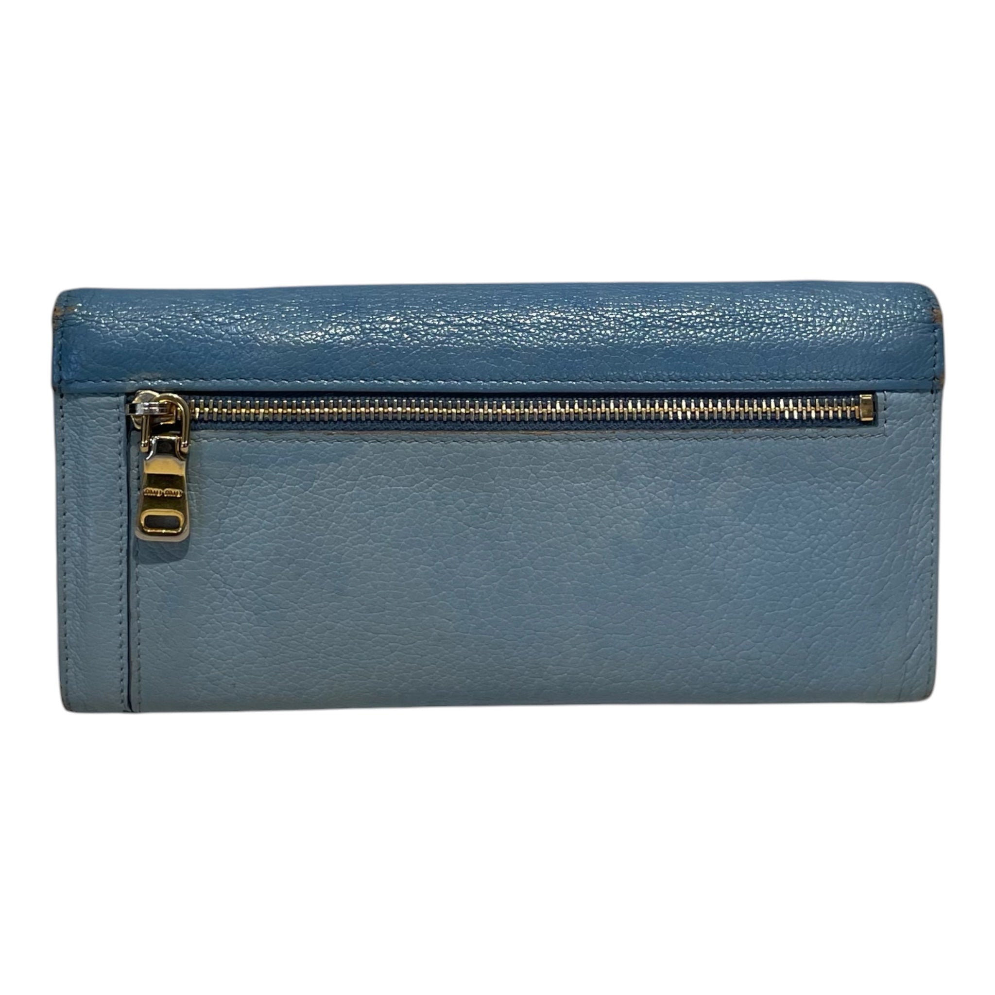 MIU MIU/Long Wallet/Leather/BLU/L's/BICOLOR LONG WALLET view 2