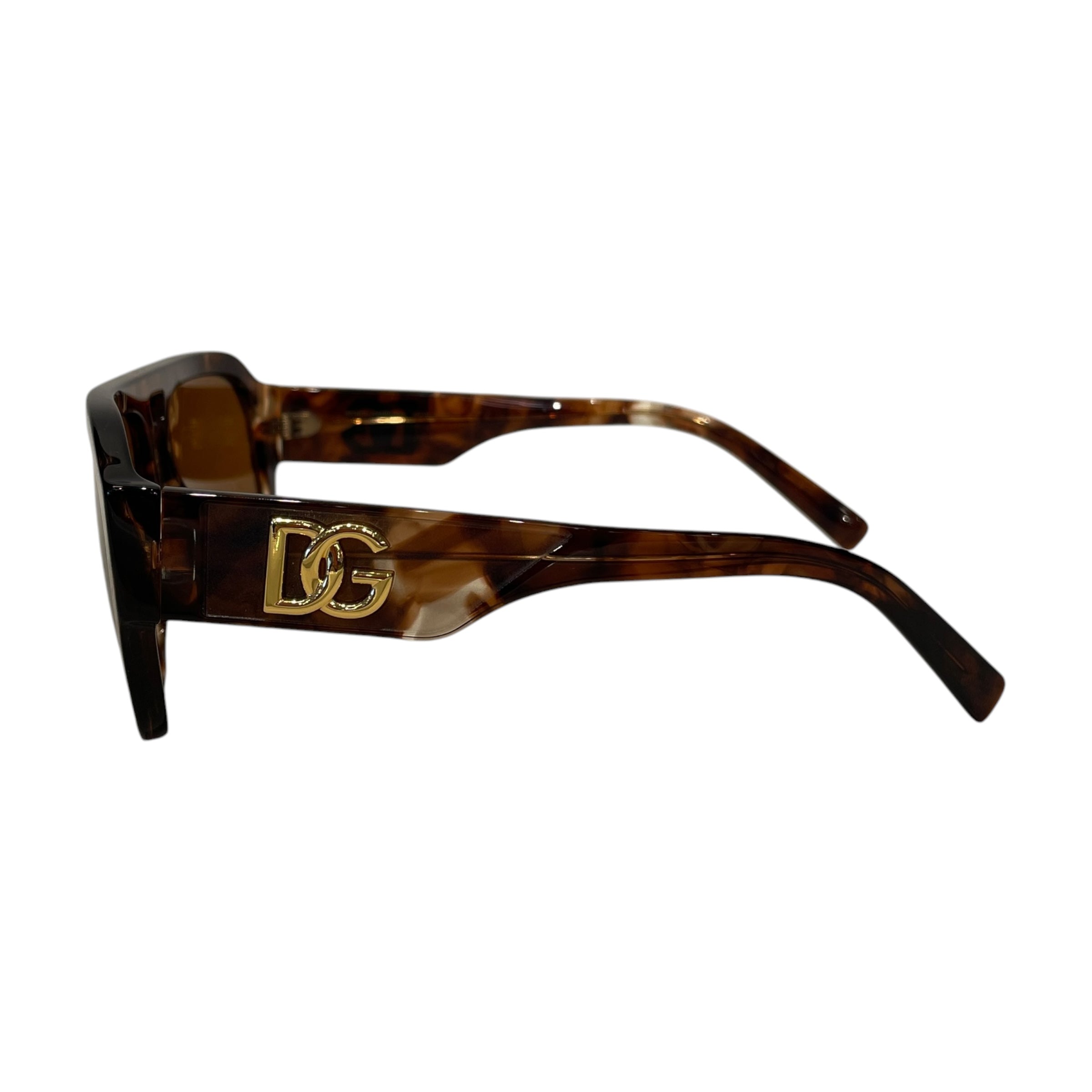 DOLCE&GABBANA/Sunglasses/Tortoiseshell Pattern/BRW/M's/GOLD LOGO AVIATOR view 3