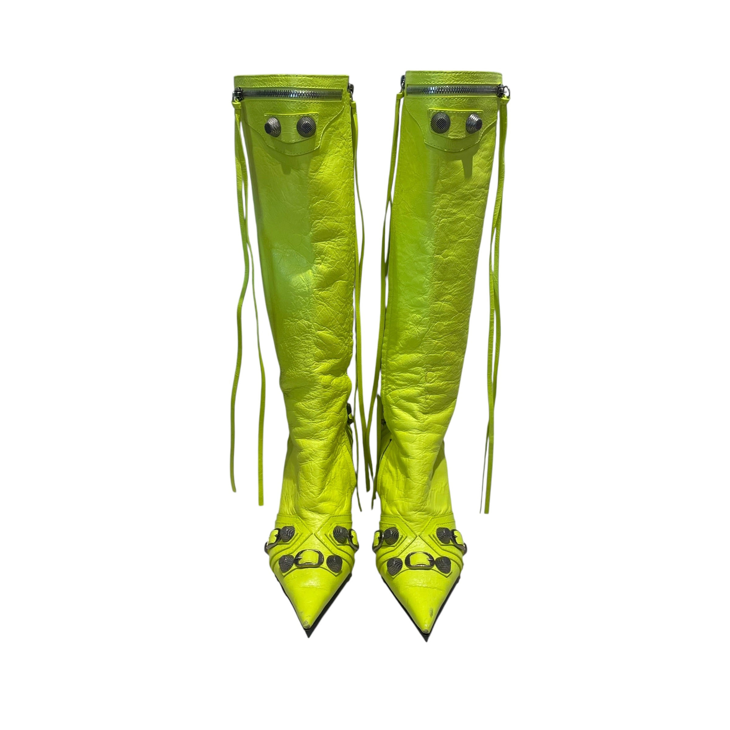 BALENCIAGA/Long Boots/EU 36.5/Leather/YEL/Cagile Knee High Boot view 3