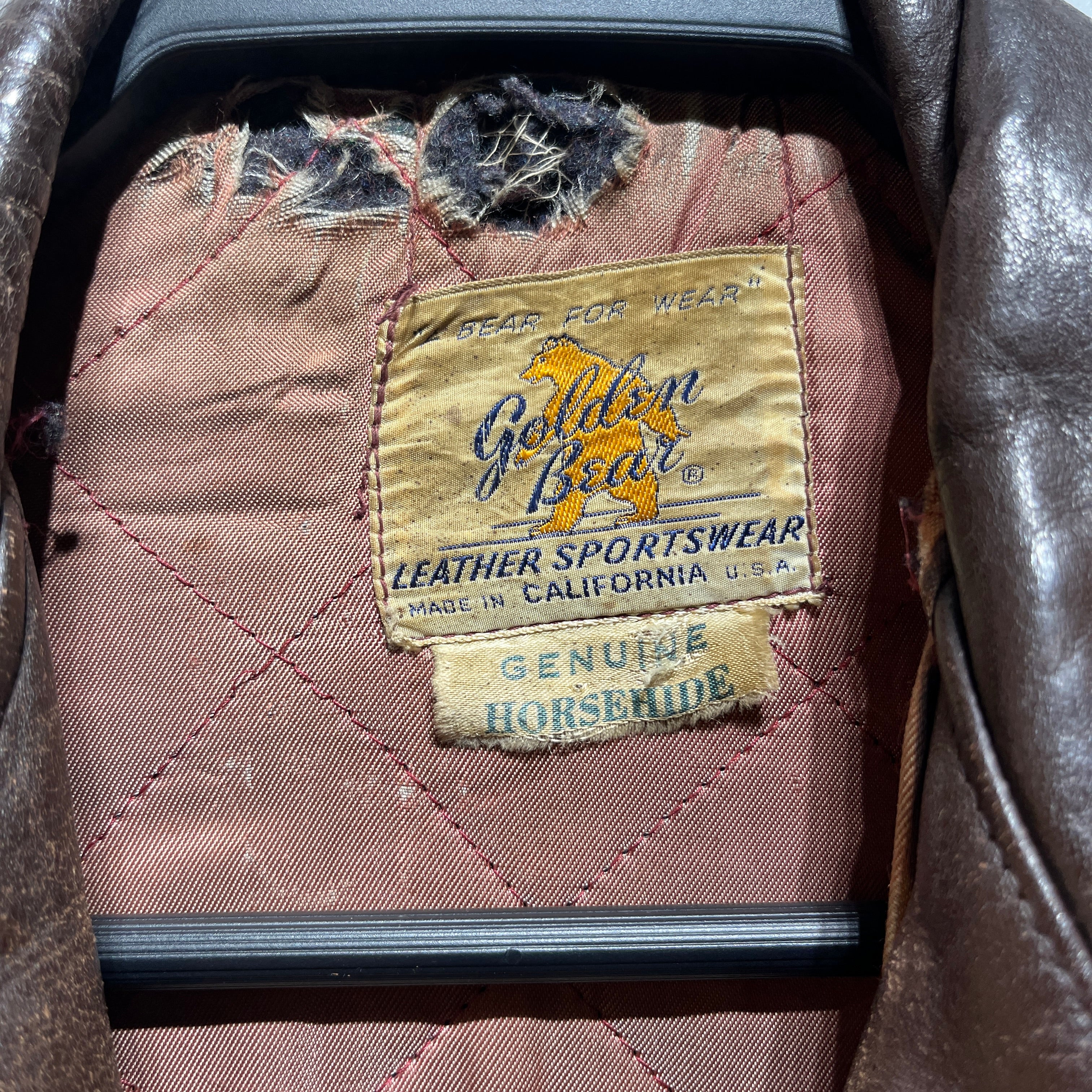 GOLDEN BEAR /Leather Jkt/S/Leather/BRW/ view 3