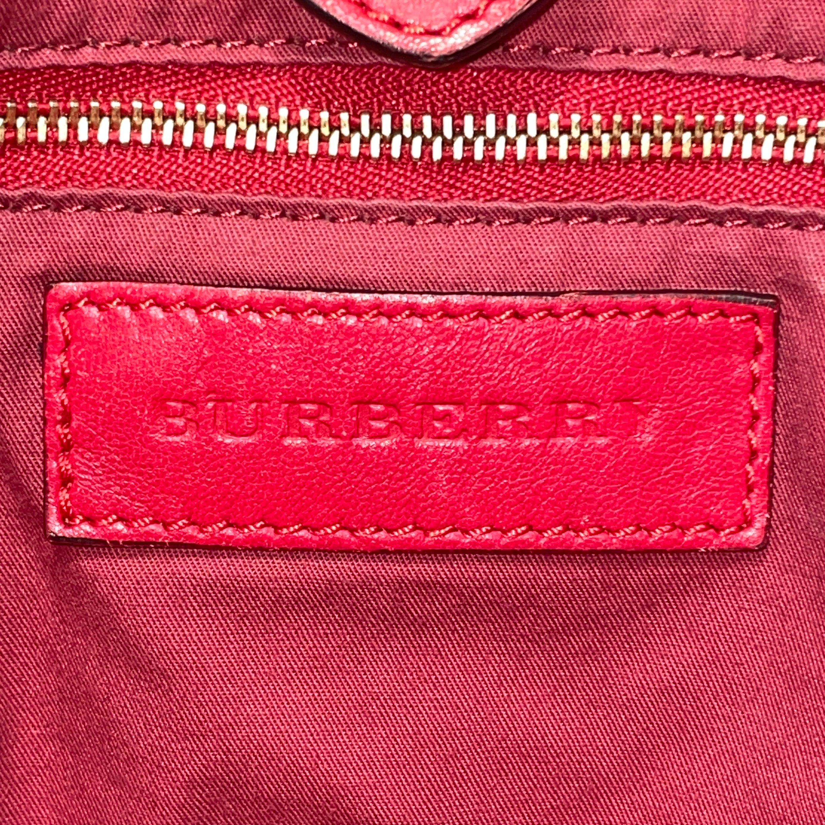 BURBERRY/Bag/Leather/RED/Nova check Lined Bag view 5