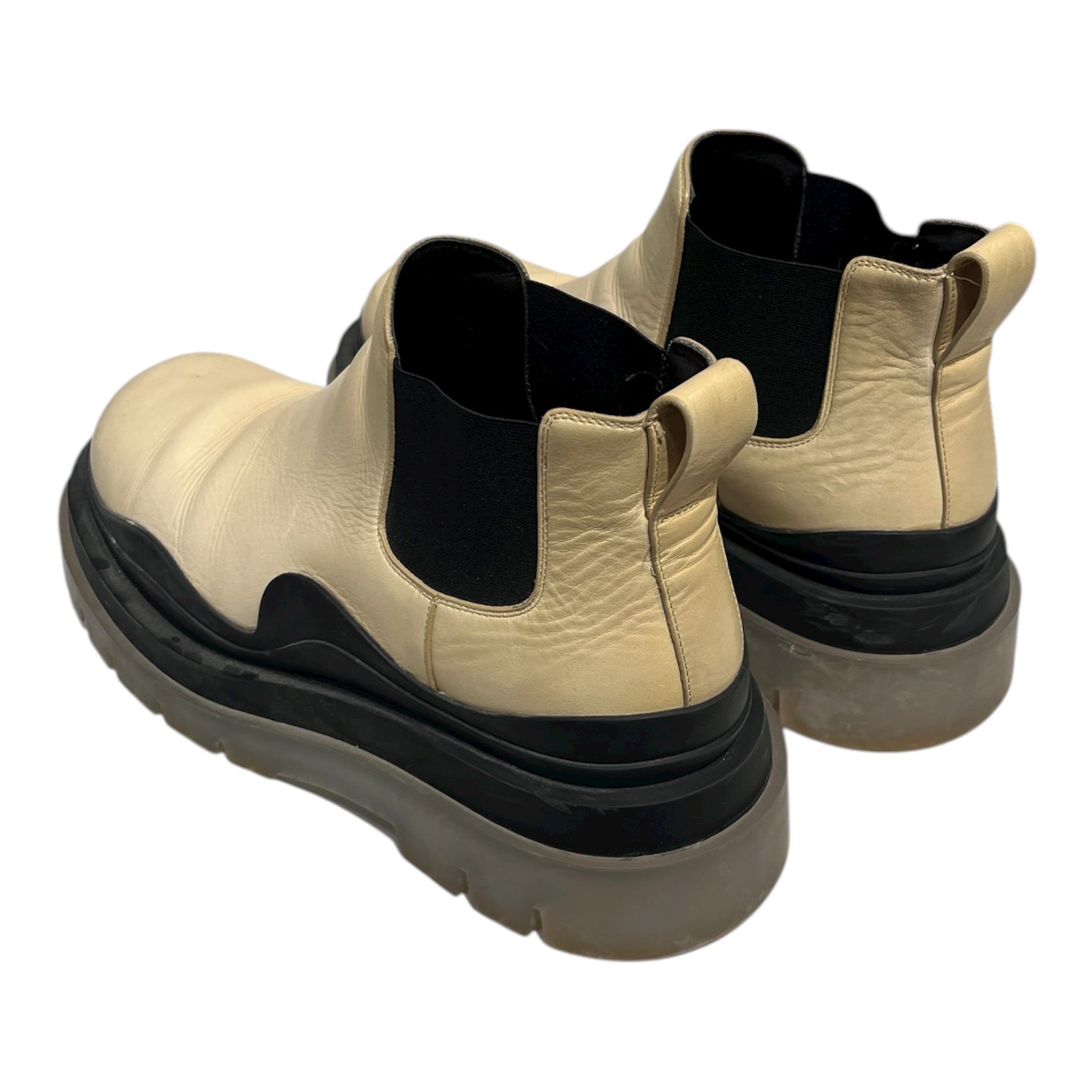 BOTTEGA VENETA/Boots/US 11.5/Leather/CRM/BOTTEGA VENETA CREAM LUG BOOTS view 2