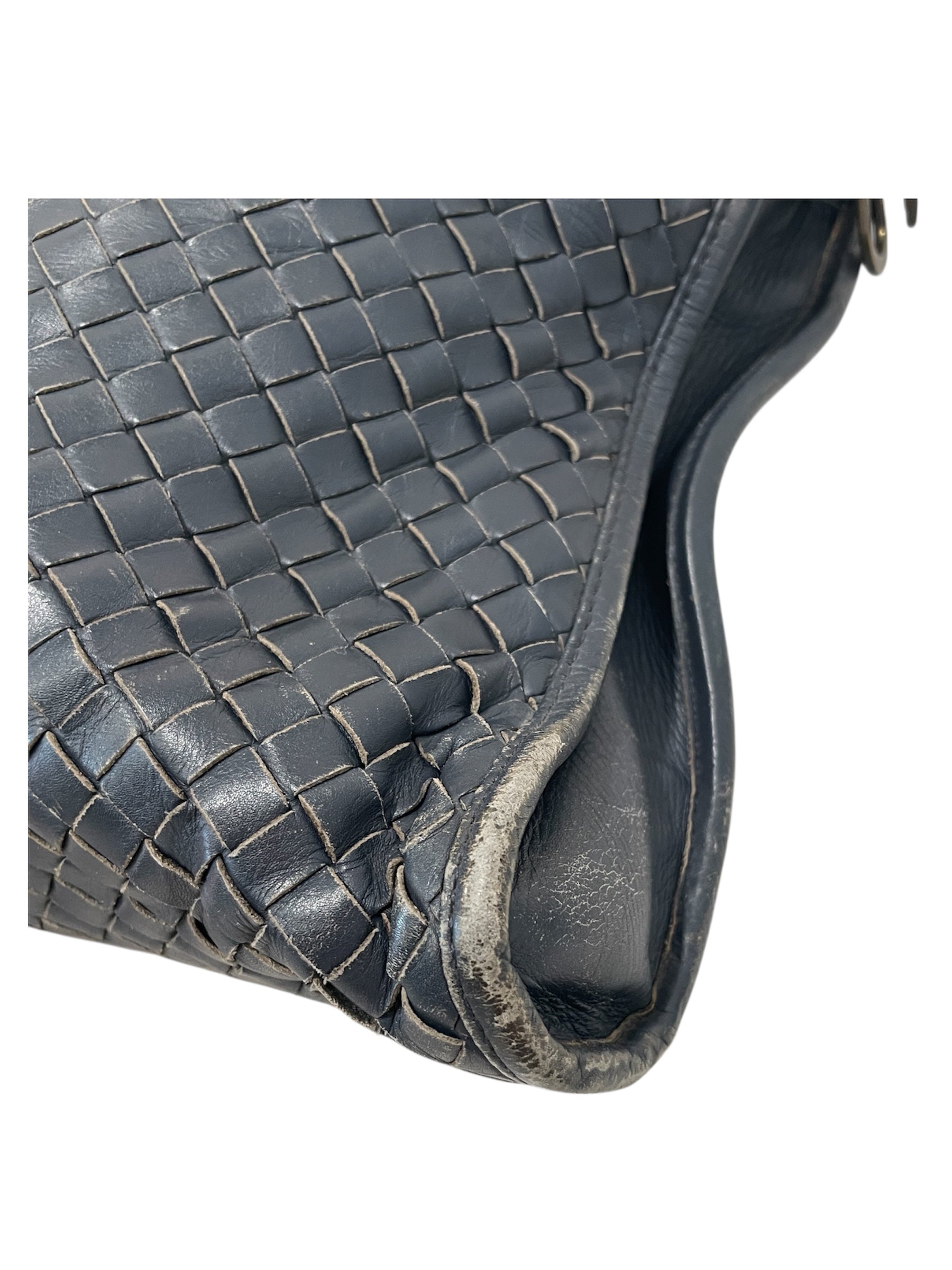 BOTTEGA VENETA/Briefcase/Leather/NVY/Intrecciato Top Zip view 6