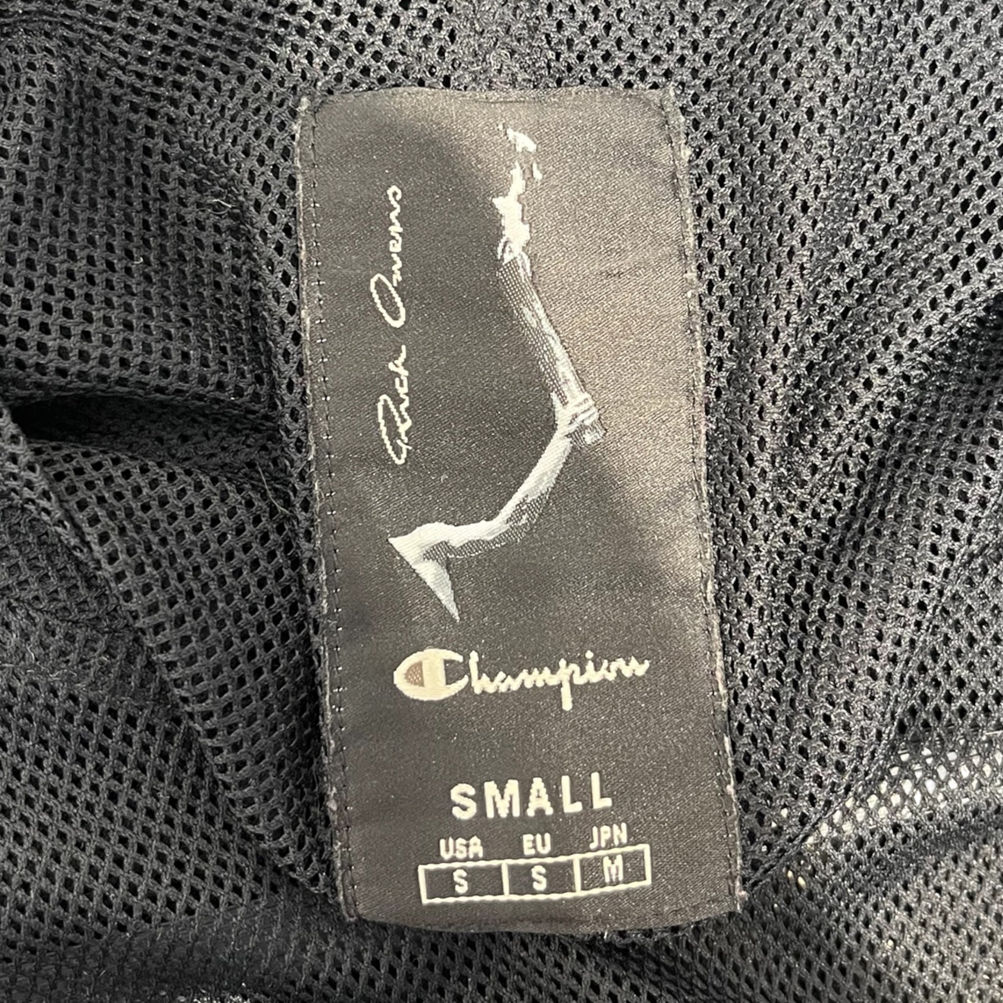 Rick Owens/Champion/T-Shirt/S/Polyester/BLK/MESH BACK SEEM view 3