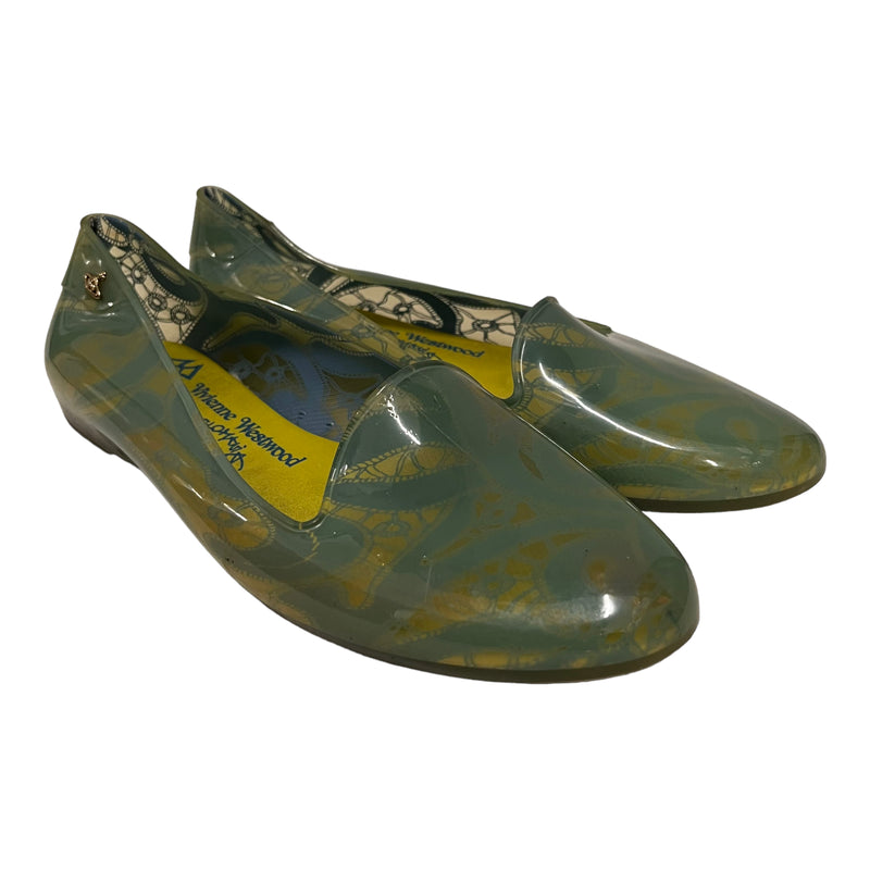 Vivienne Westwood/Flat Shoes/US 7/Iridescent/Acrylic/GRN/anglomania + meliss