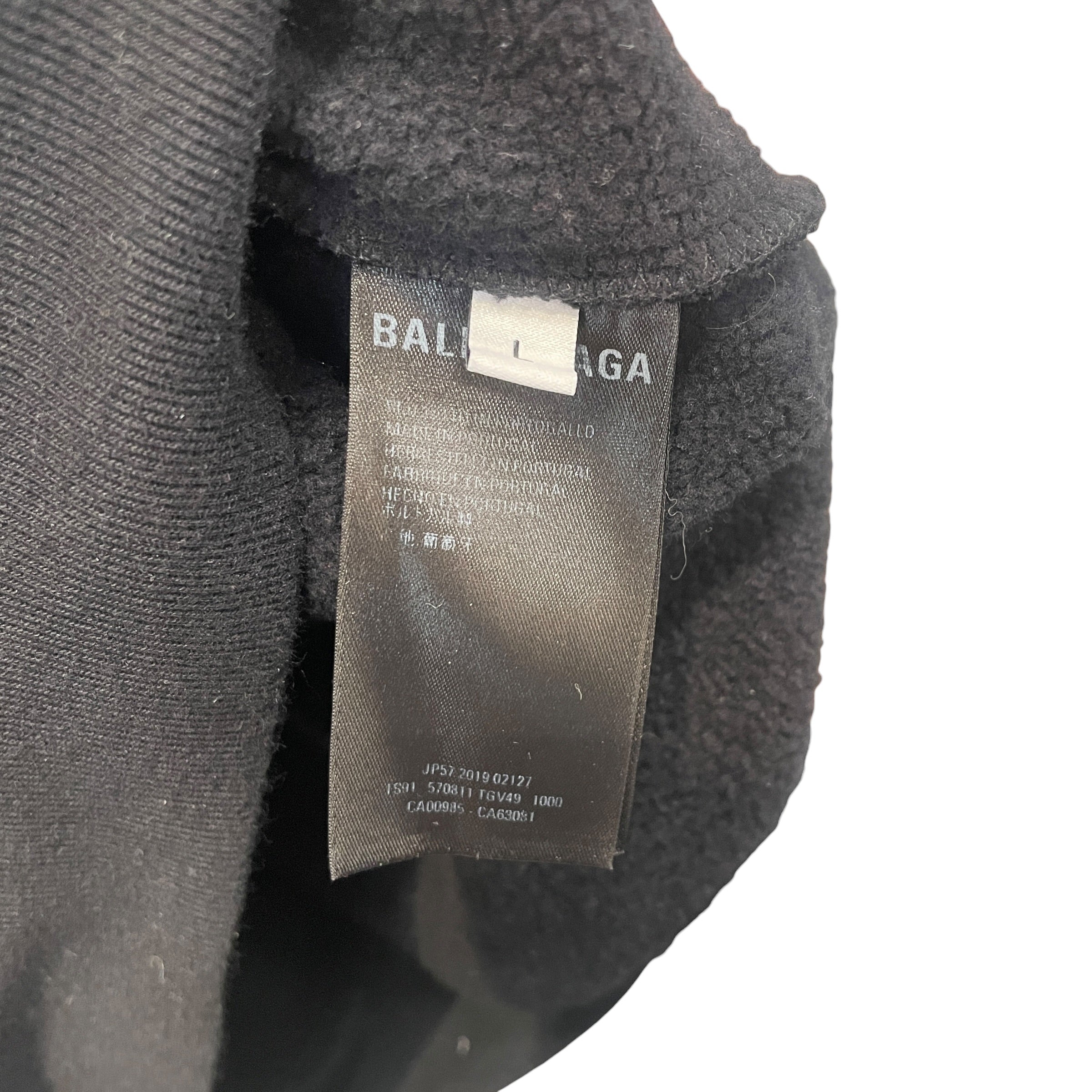 BALENCIAGA/Hoodie/L/Cotton/BLK/ view 3