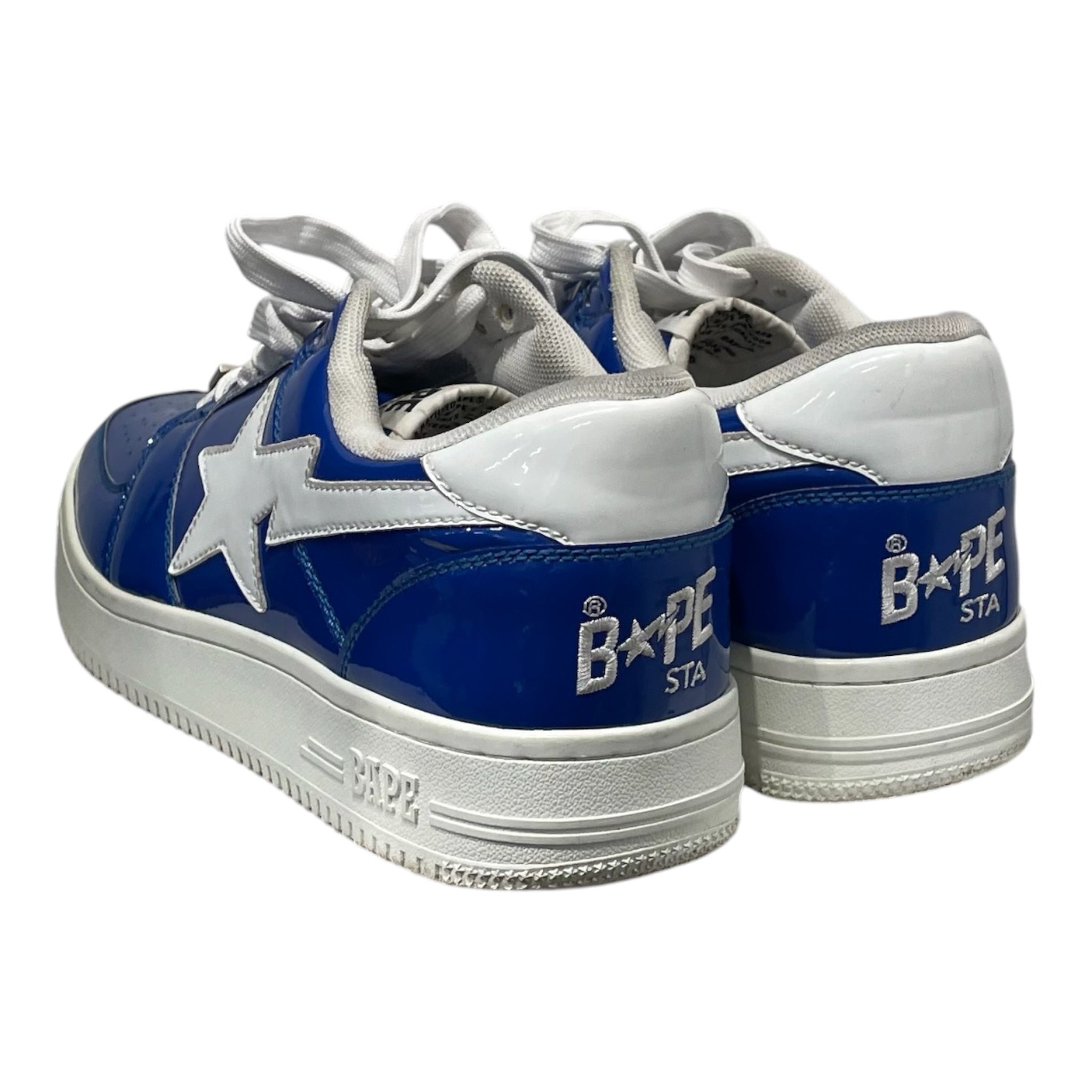 A BATHING APE/Low-Sneakers/US 9/BLU/PATENT BAPESTA view 2