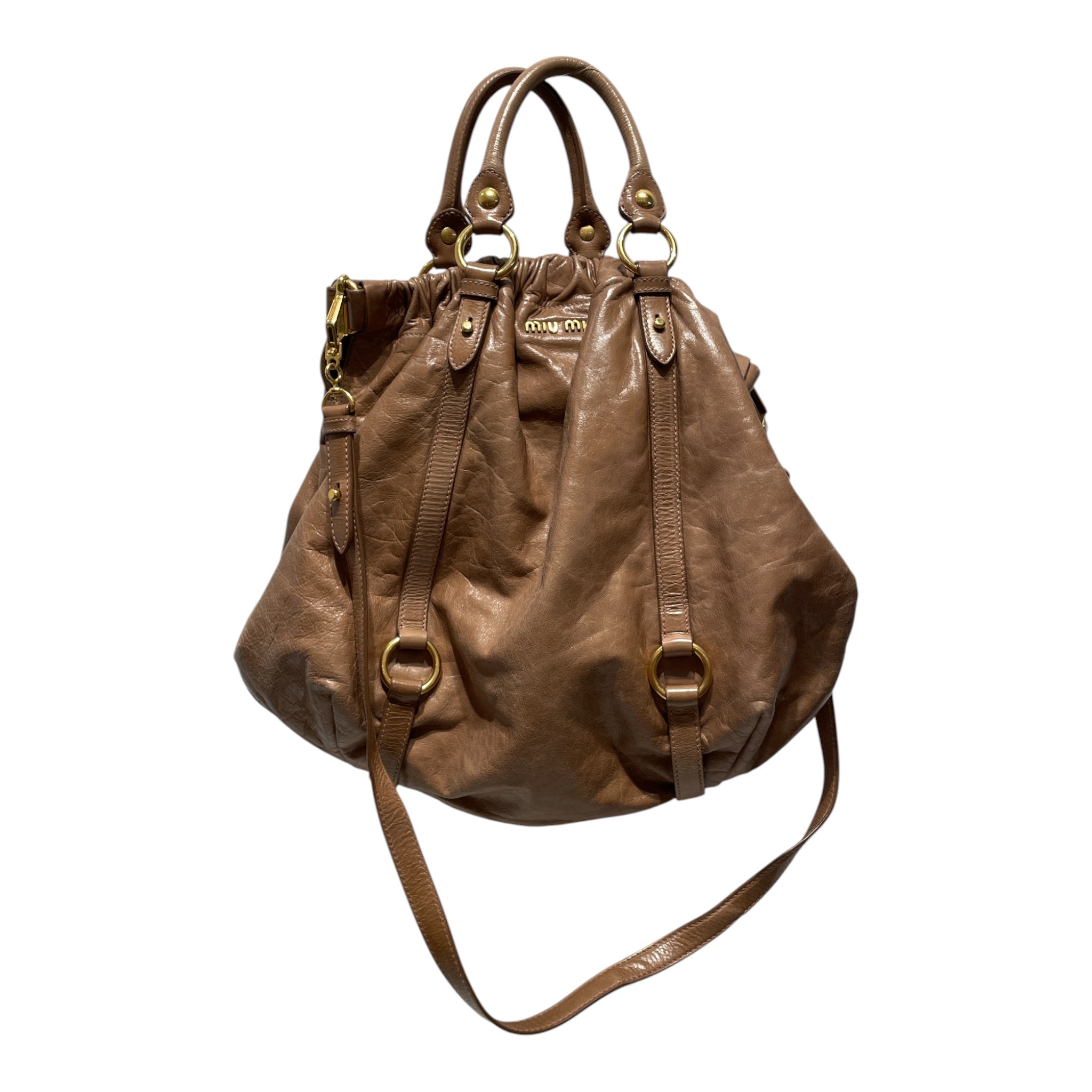 MIU MIU/Cross Body Bag/Leather/CML/vitello lux tote view 1