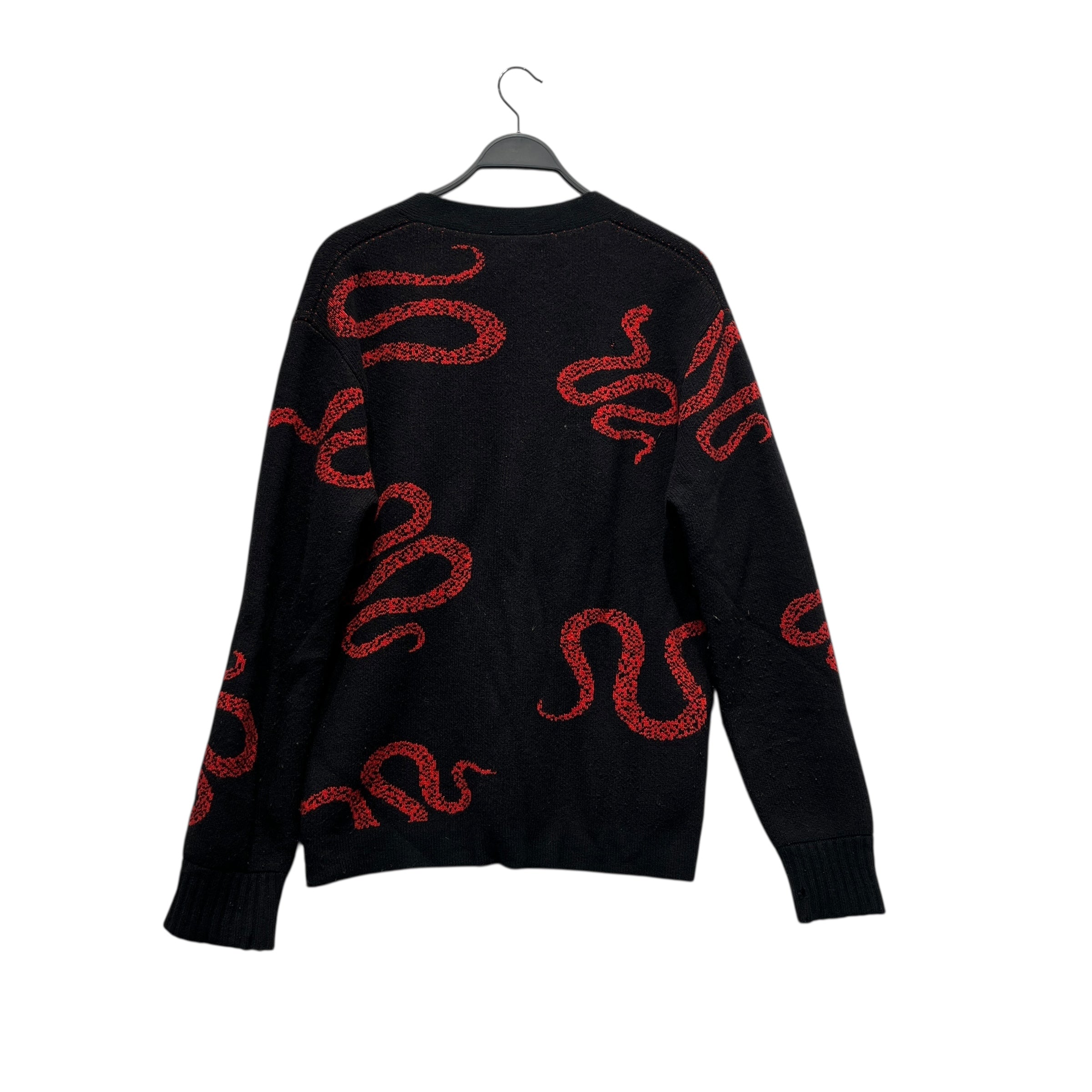 AMIRI/Cardigan/S/All Over Print/Cashmere/BLK/BLACK & RED SNAKEPRINT view 2