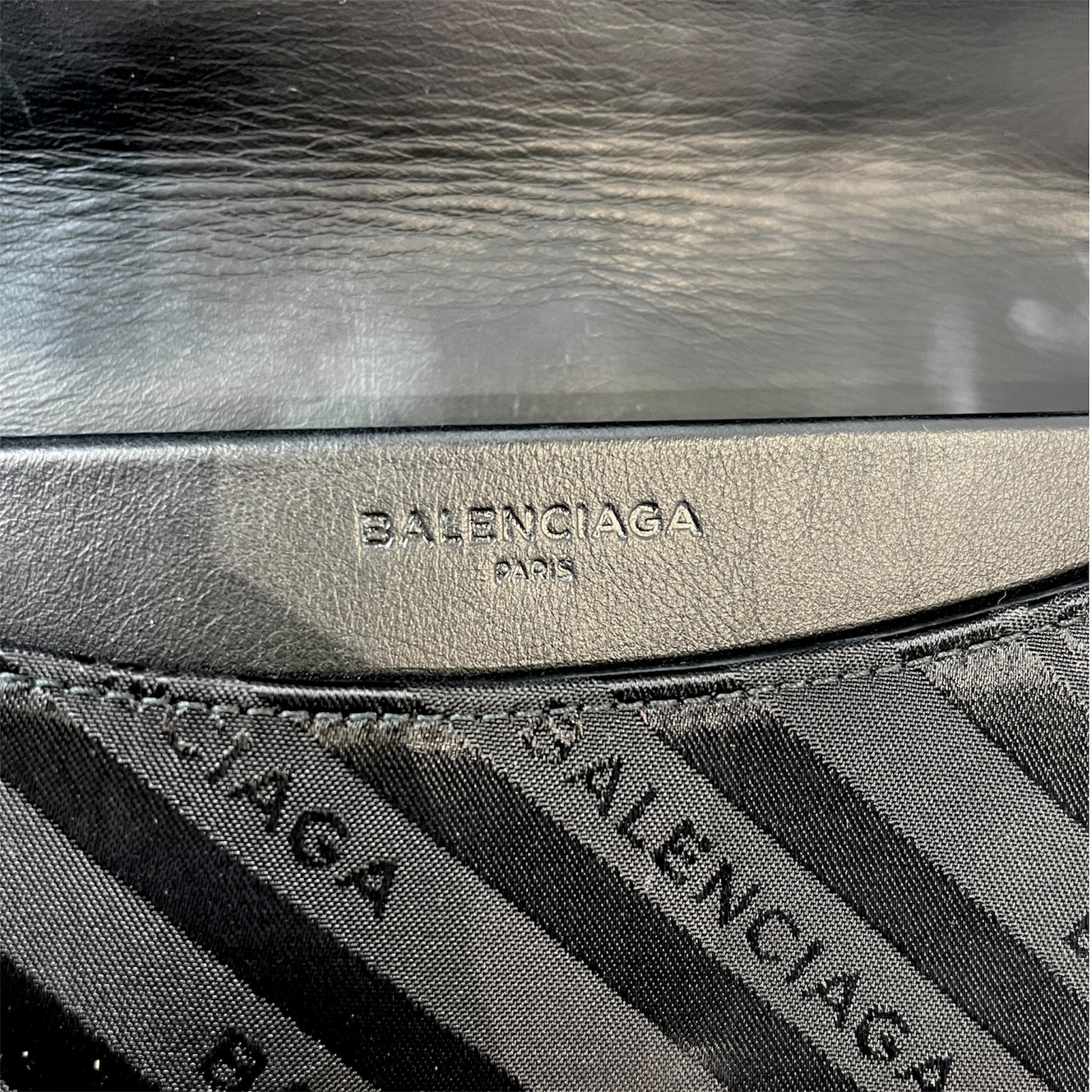 BALENCIAGA/Cross Body Bag/Acrylic/BLK/LOCK ROUND SCARF CLOTH HANDBAG view 5