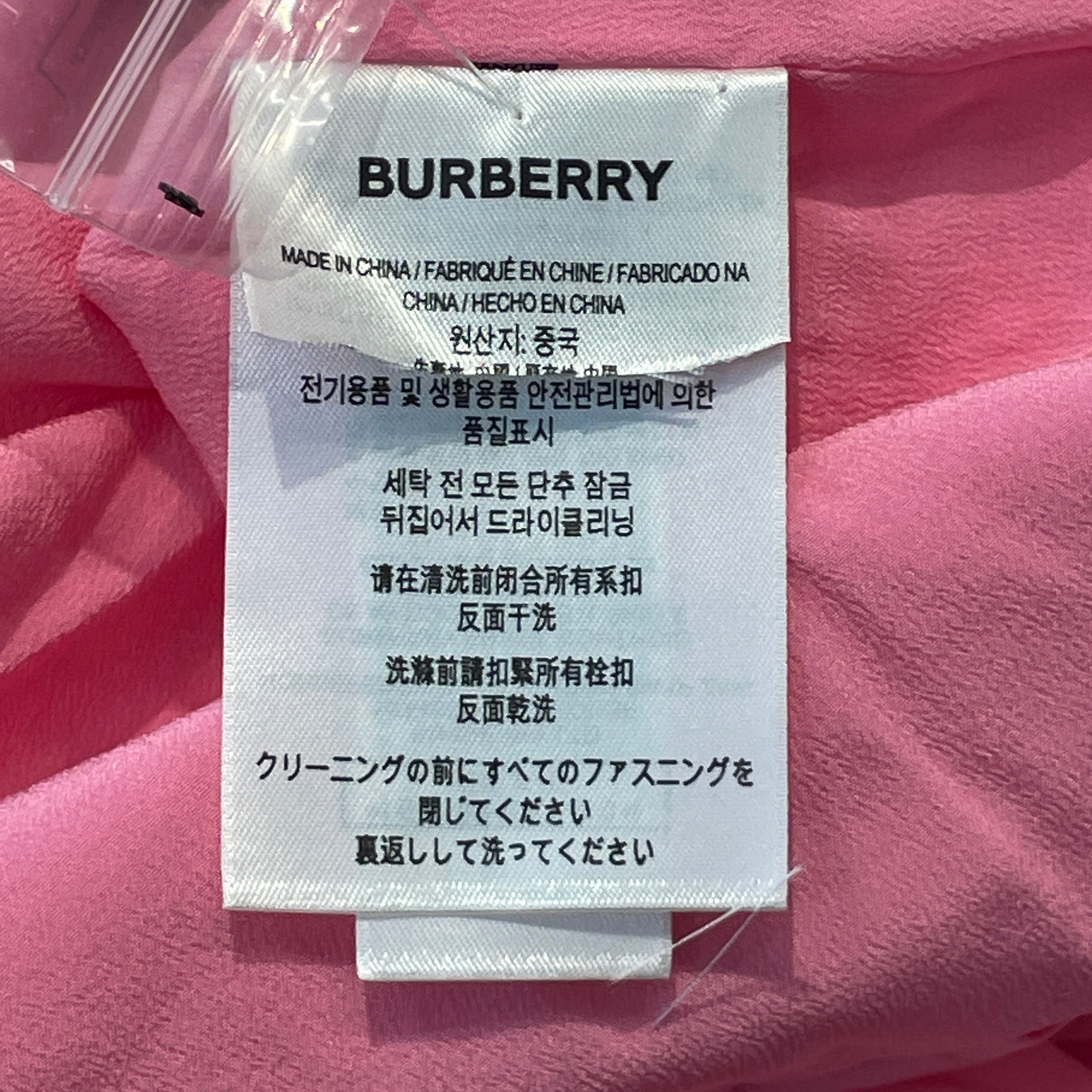 BURBERRY LONDON/LS Dress/4/Silk/PNK/Bubblegum Pink Joyce Dress view 4