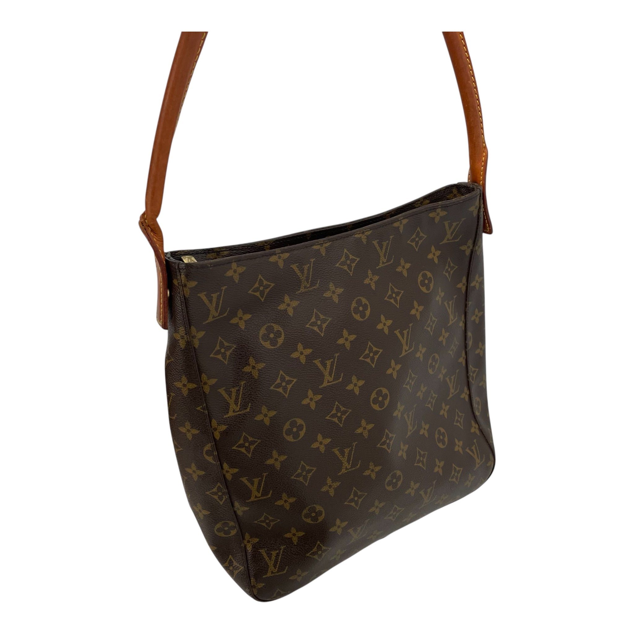 LOUIS VUITTON/Hand Bag/Hombre Check/Leather/BRW/Looping monogram canvas view 5