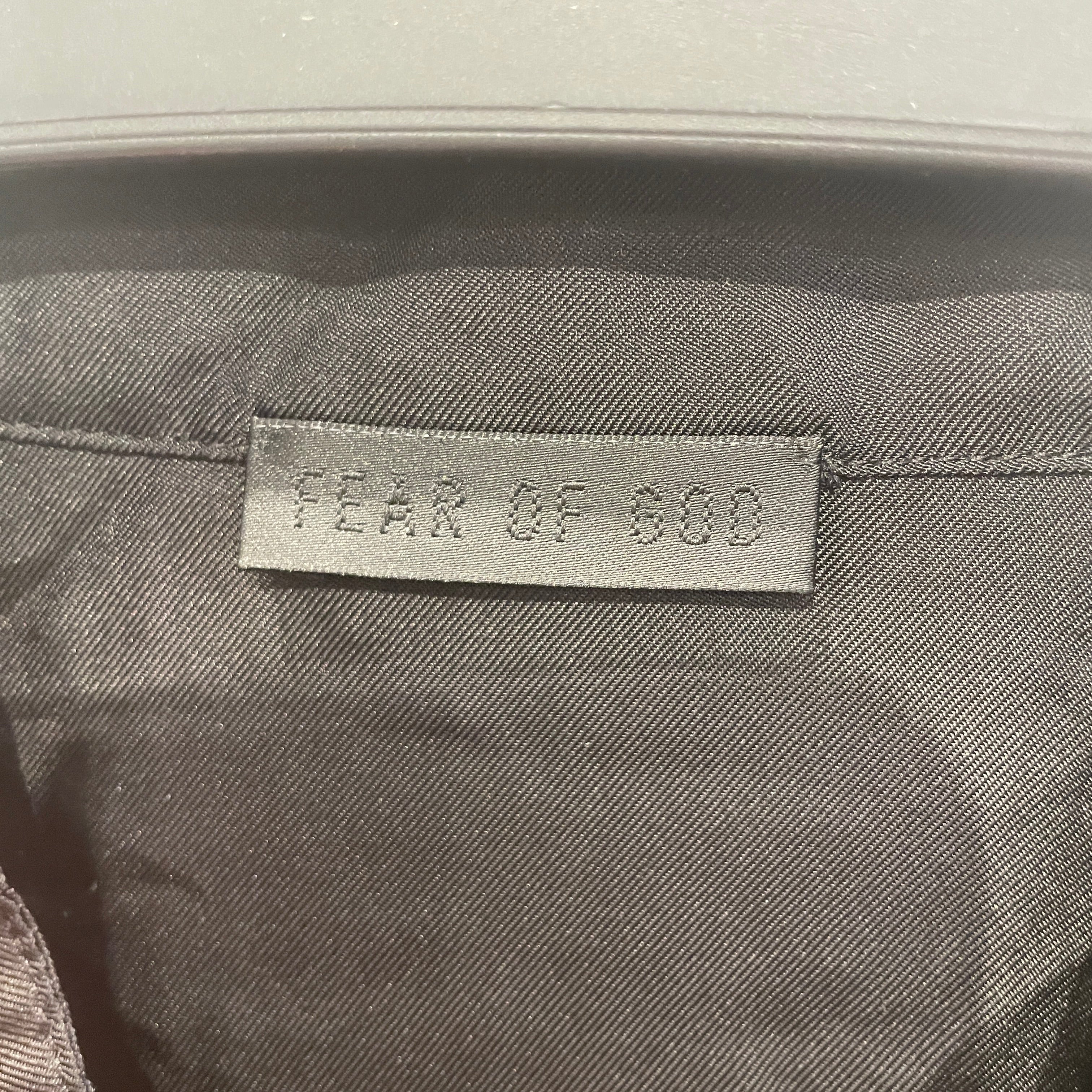 FEAR OF GOD/LS Shirt/S/Rayon/BLK/QUARTER BUTTON UP view 3