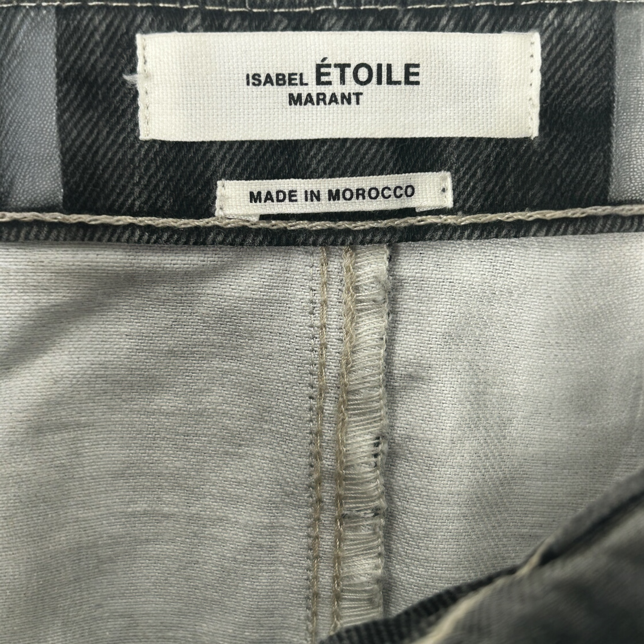 ISABEL MARANT ETOILE/Straight Pants/38/Denim/GRY/FRONT ZIPC CARGO view 3
