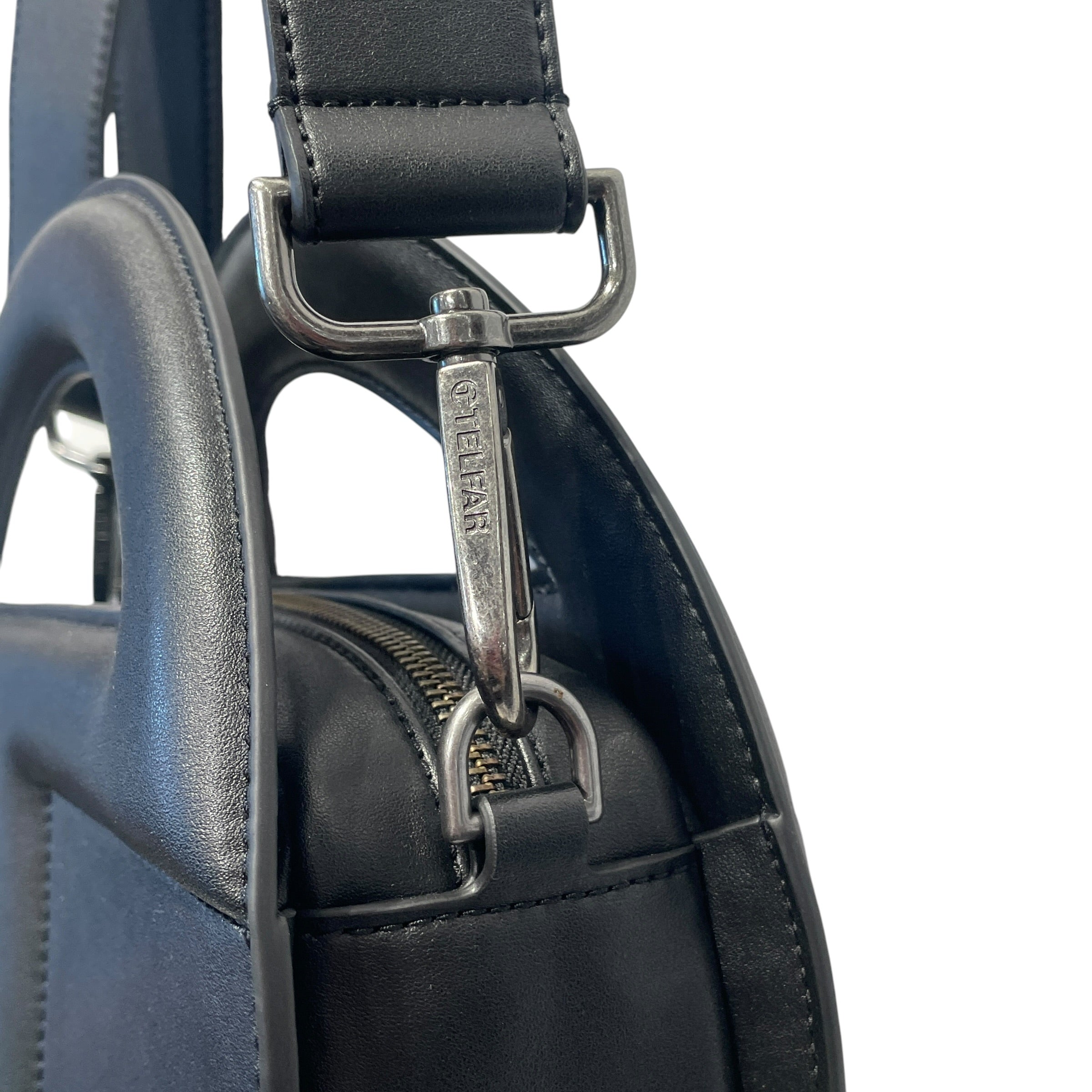 Telfar/Cross Body Bag/Faux Leather/BLK/CIRCLE BAG DOUBLE SIDED LOGO view 4