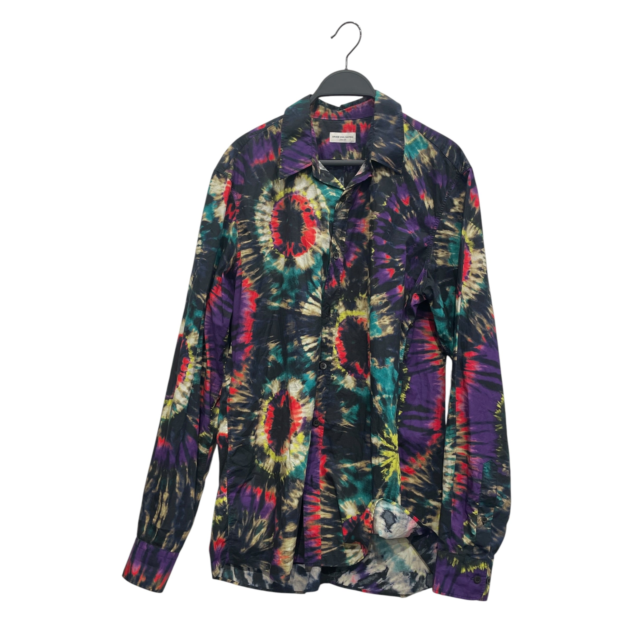 DRIES VAN NOTEN/LS Shirt/Cotton/MLT/TIE DYE GRN PPL YLW RED view 1
