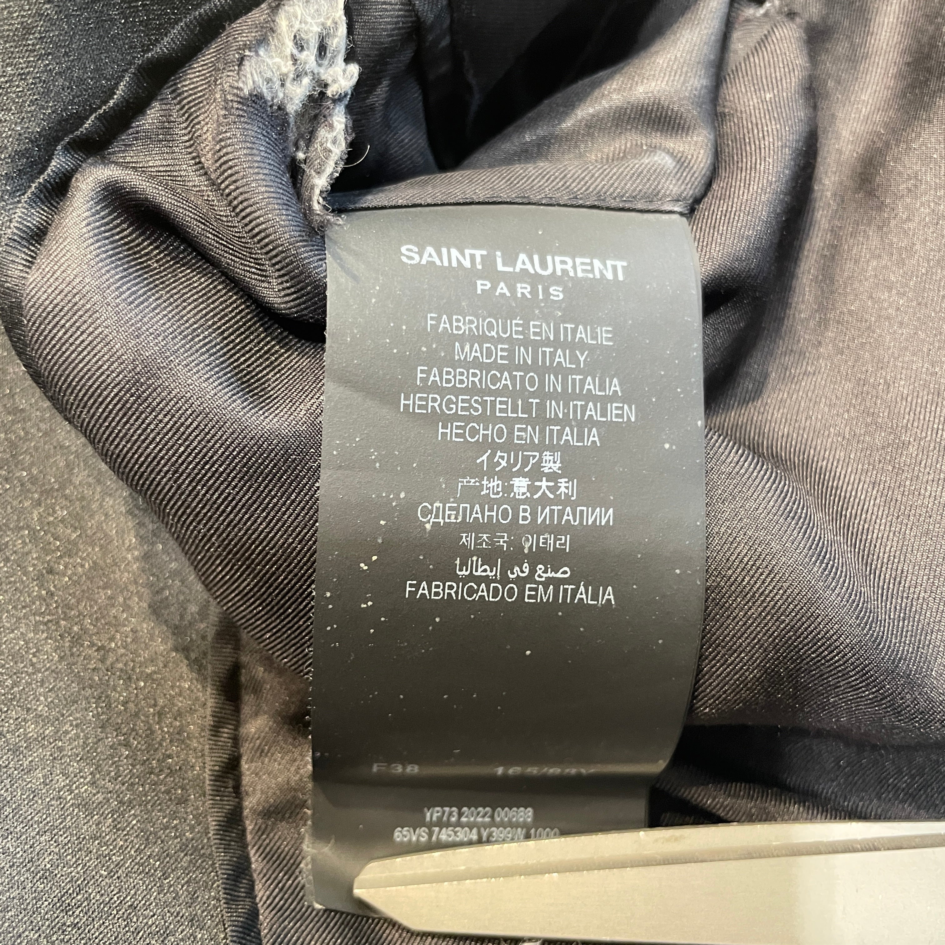 SAINT LAURENT/Tailored Jkt/38/Polyester/BLK/Tuxedo Blazer view 4