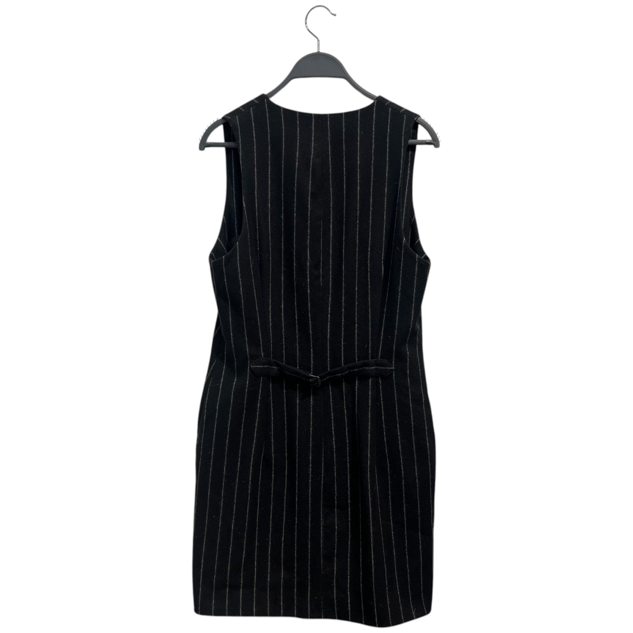 RALPH LAUREN PURPLE LABEL/Dress/8/Stripe/Wool/BLK/BUTTON UP BACKSTRAP view 2