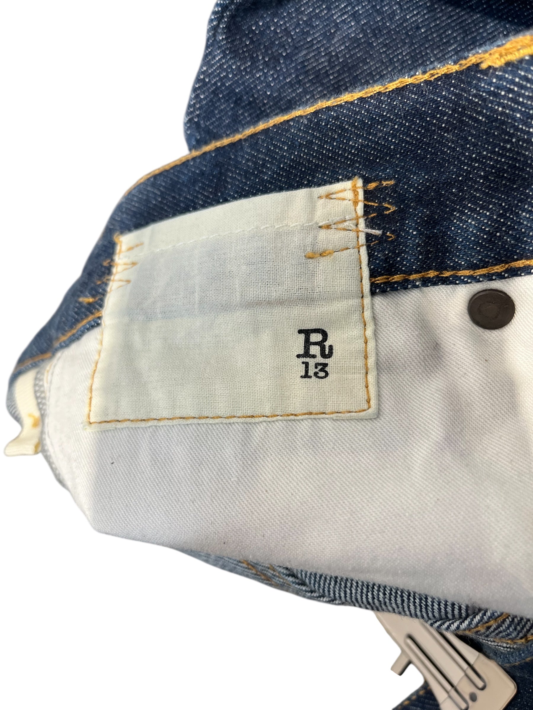R13/Bottoms/24/Cotton/BLU/Button Fly/Drop Crotch-Selvedge view 4