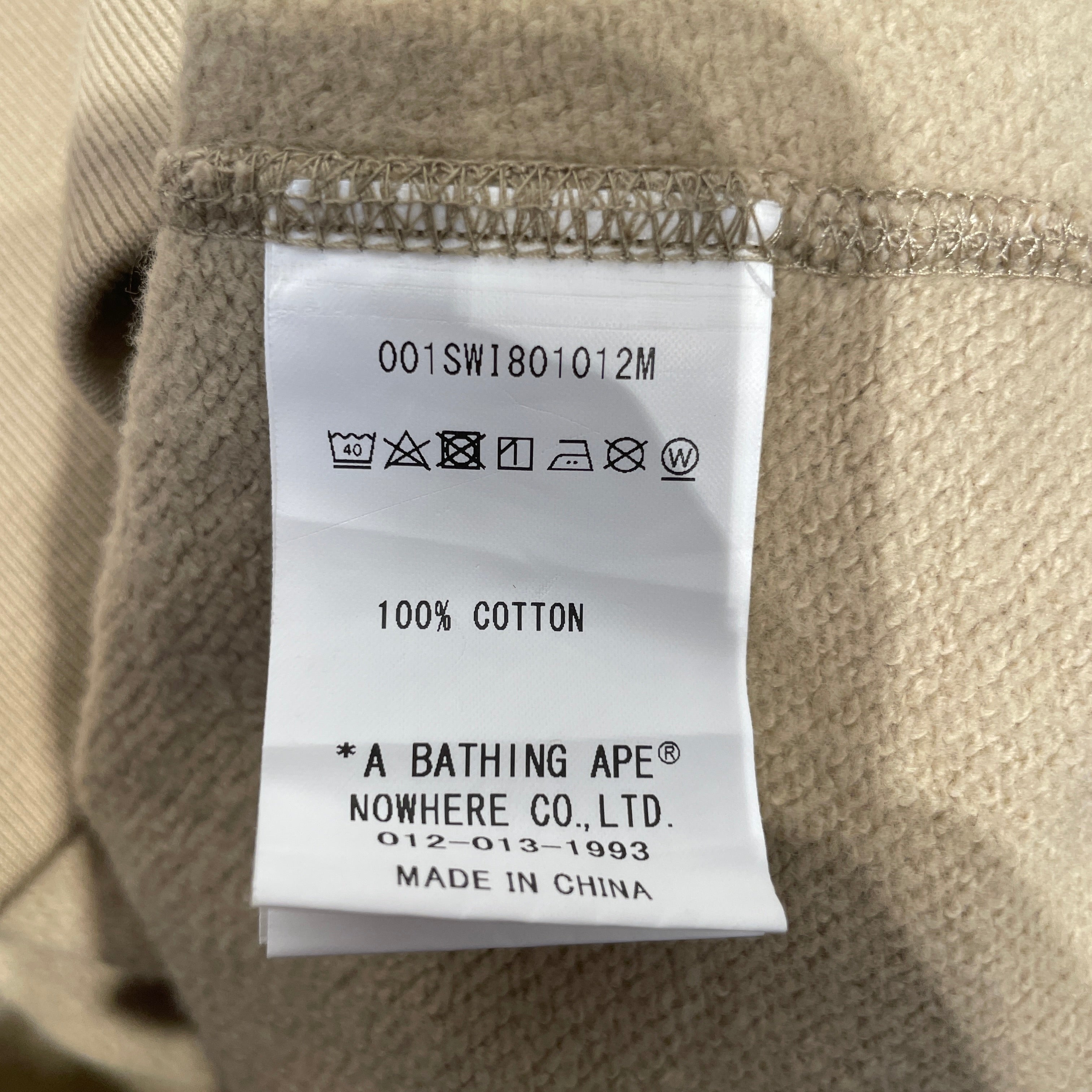 A BATHING APE/Sweatshirt/XL/Graphic/Cotton/BEG/FUNTHERA MILITIA view 3