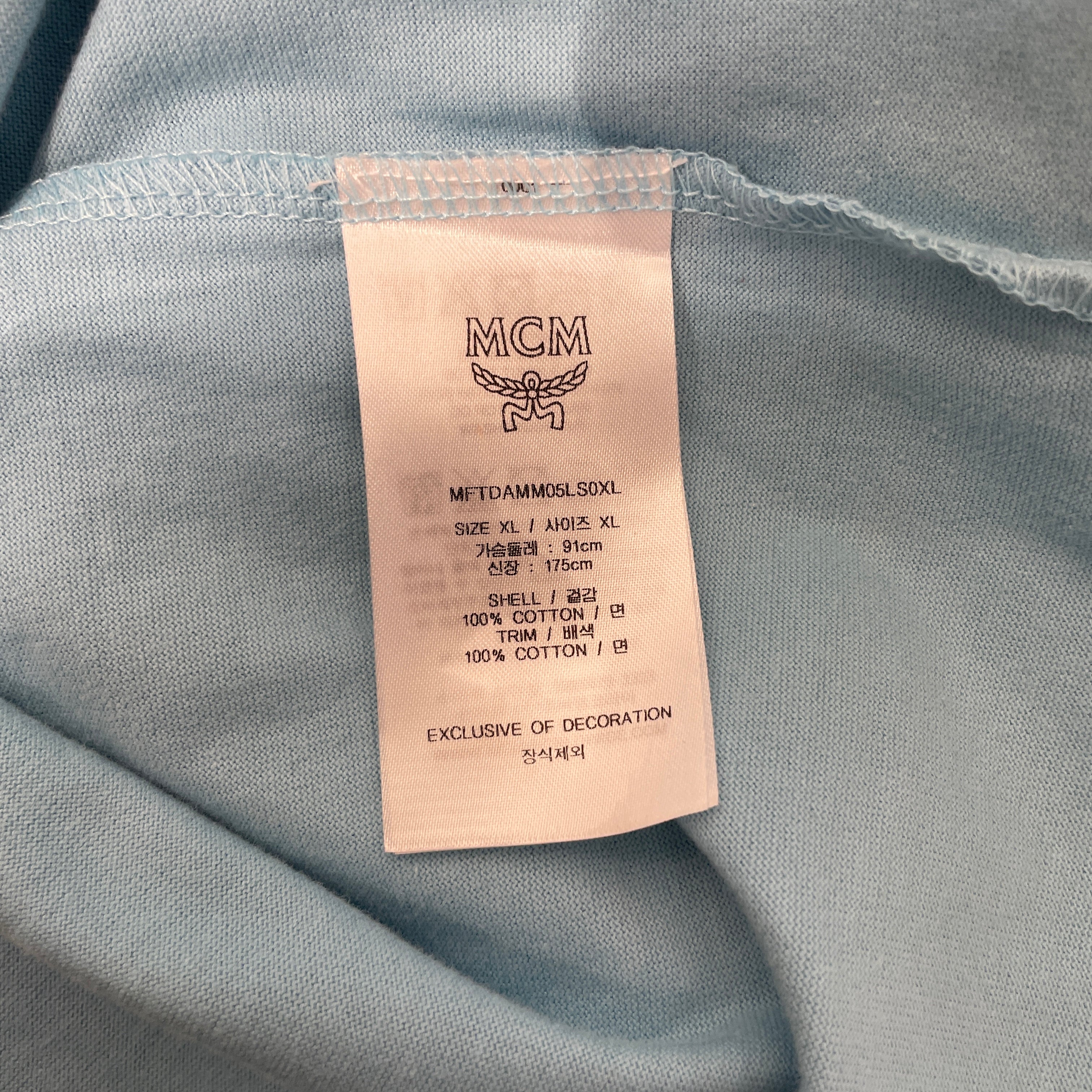 MCM/T-Shirt/XL/Cotton/BLU/ view 4