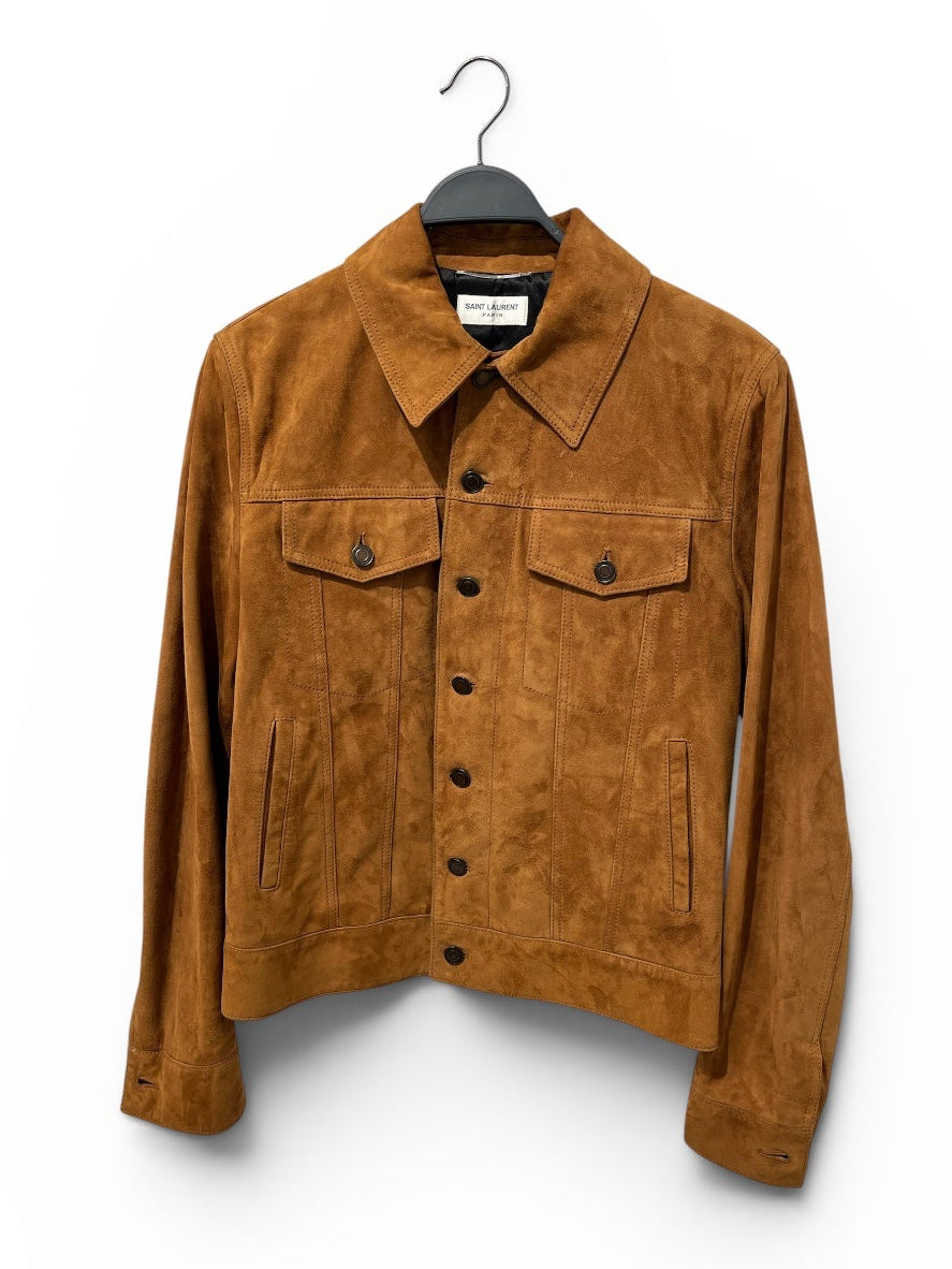 SAINT LAURENT/Jacket/48/Suede/CML/2018 SUEDE LAMB TRUCKER view 1