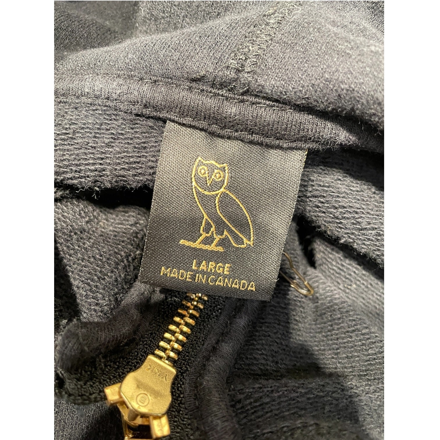 OCTOBERS VERY OWN(OVO)/Zip Up Hoodie/L/Cotton/BLK/Essential Owl Logo Zip Hoodie view 3