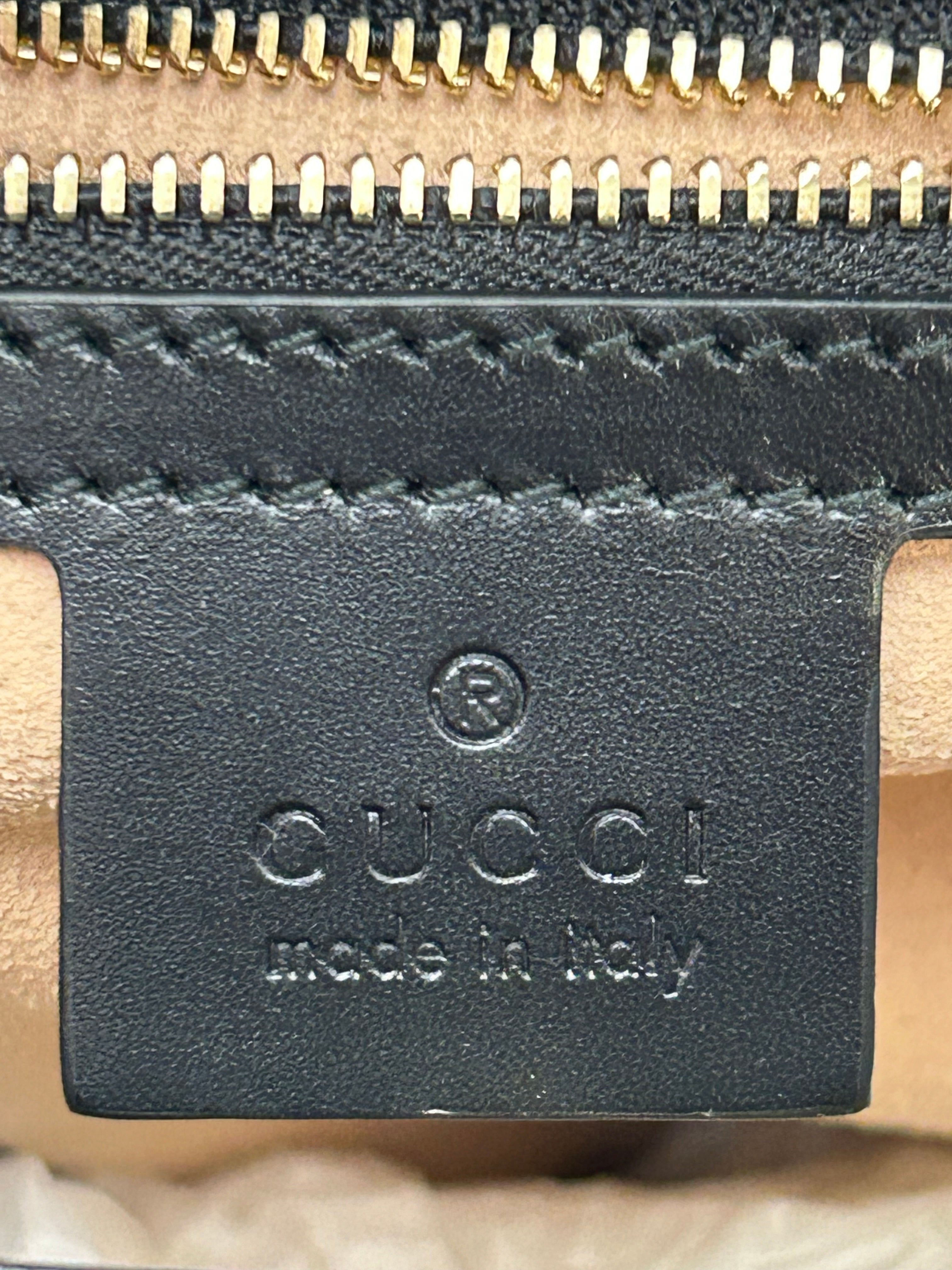 GUCCI/Hand Bag/Monogram/Leather/BLK/Guccissima Padlock view 5