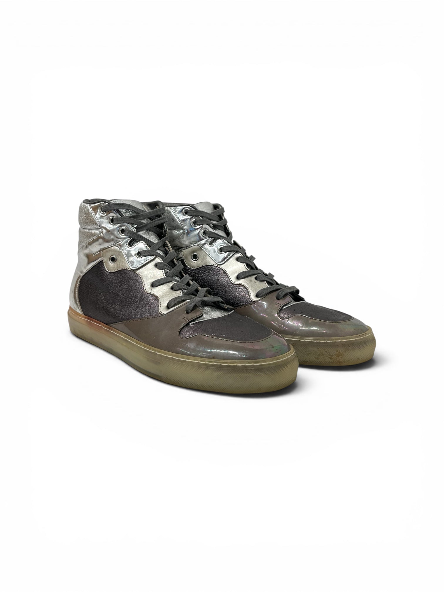 BALENCIAGA/Hi-Sneakers/EU 42/Glitter/Leather/SLV/ view 1