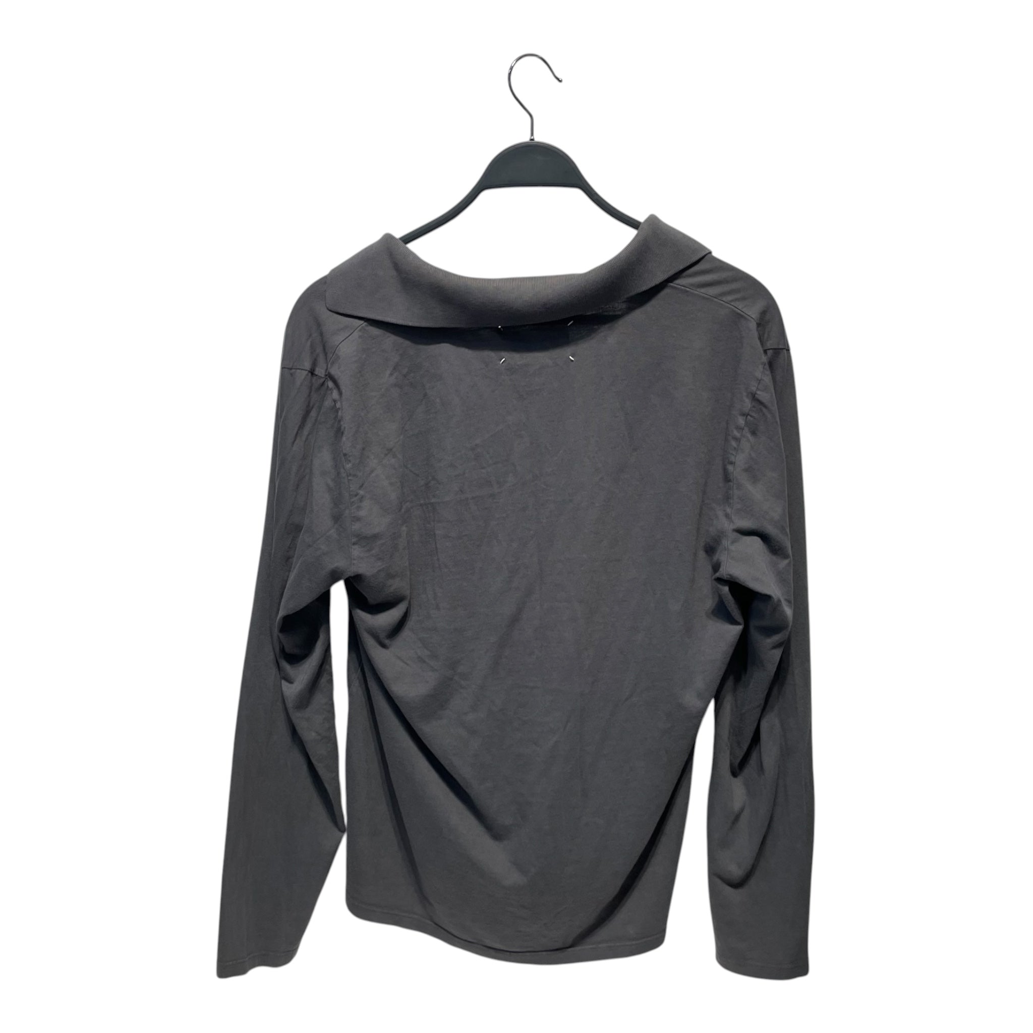Maison Margiela/LS T-Shirt/48/Cotton/GRY/Collar & V Neck view 2