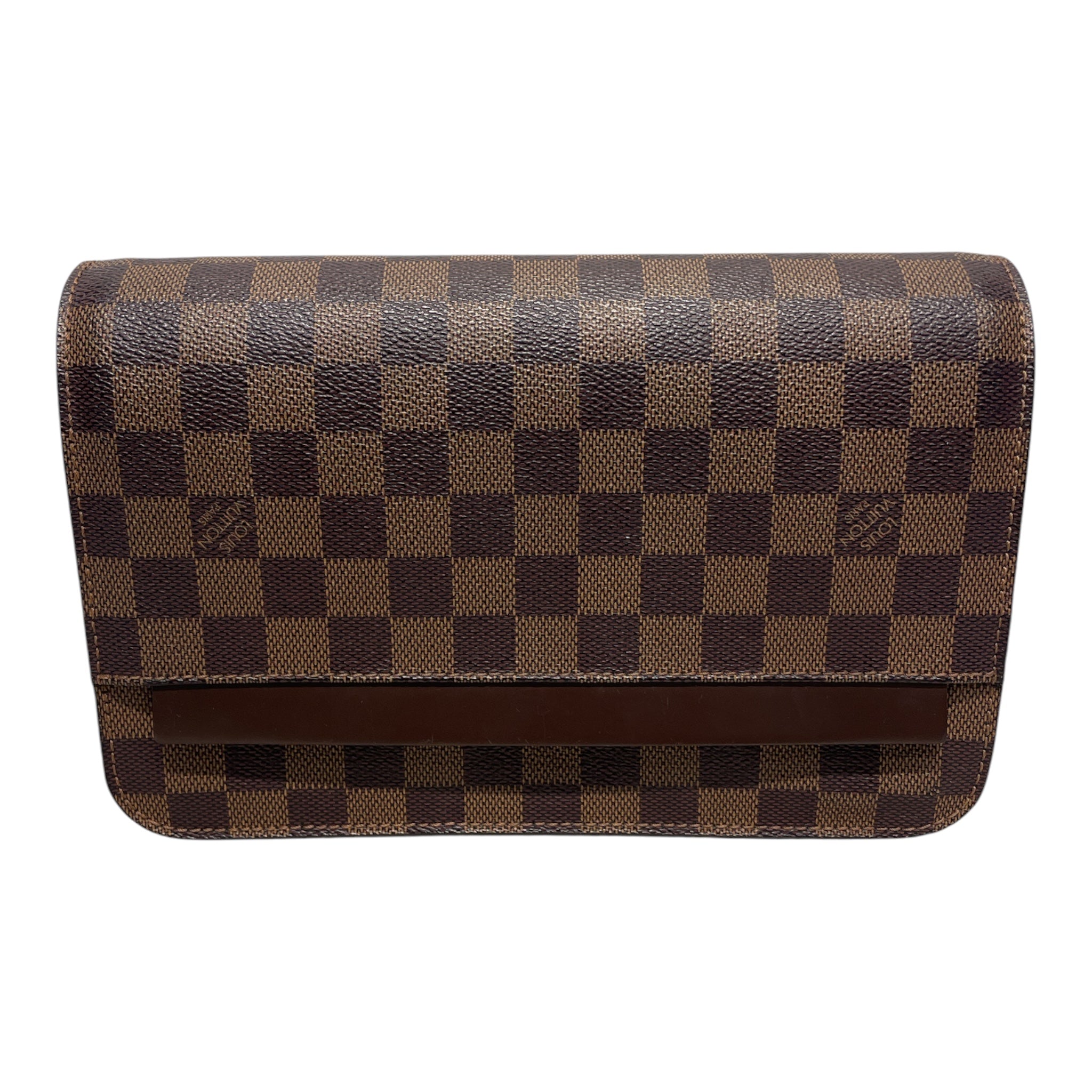 LOUIS VUITTON/Clutch Bag/All Over Print/Leather/BRW/DAMIER EBENE CLUTCH view 1