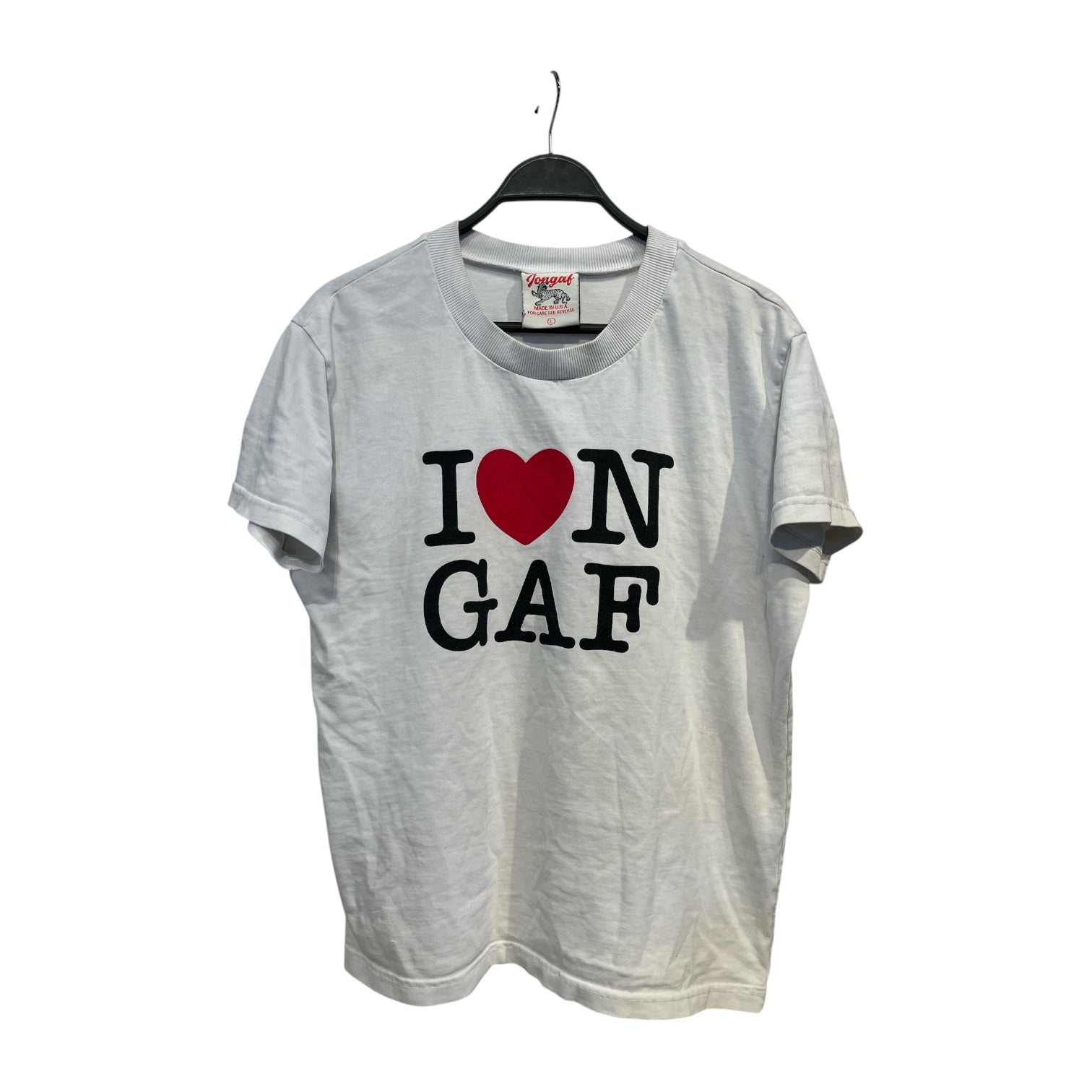 IONGAF/T-Shirt/L/Cotton/WHT/IHEARTNGAF GRAPHIC view 1