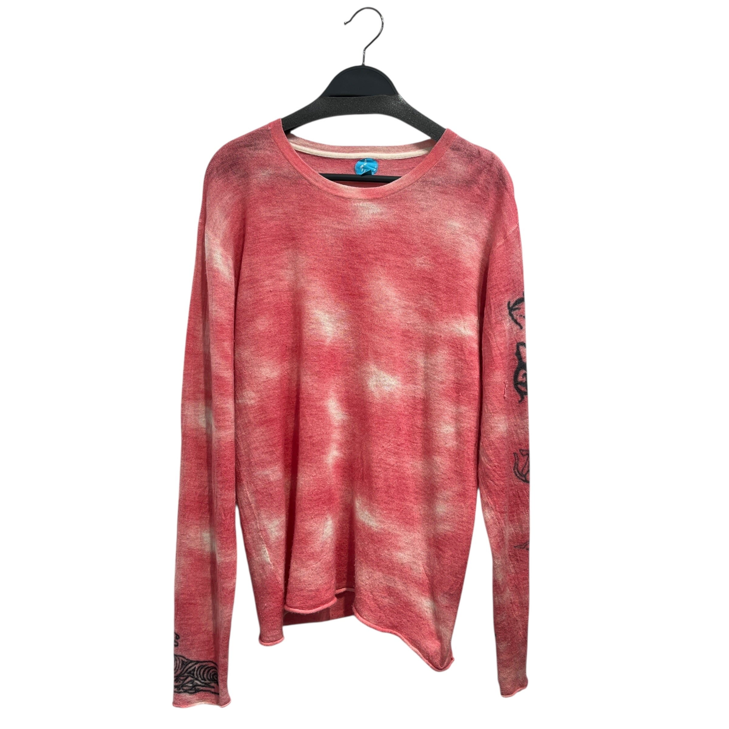 Adrian/LS Cut & Sew/M/Cashmere/PNK/cave dye view 1
