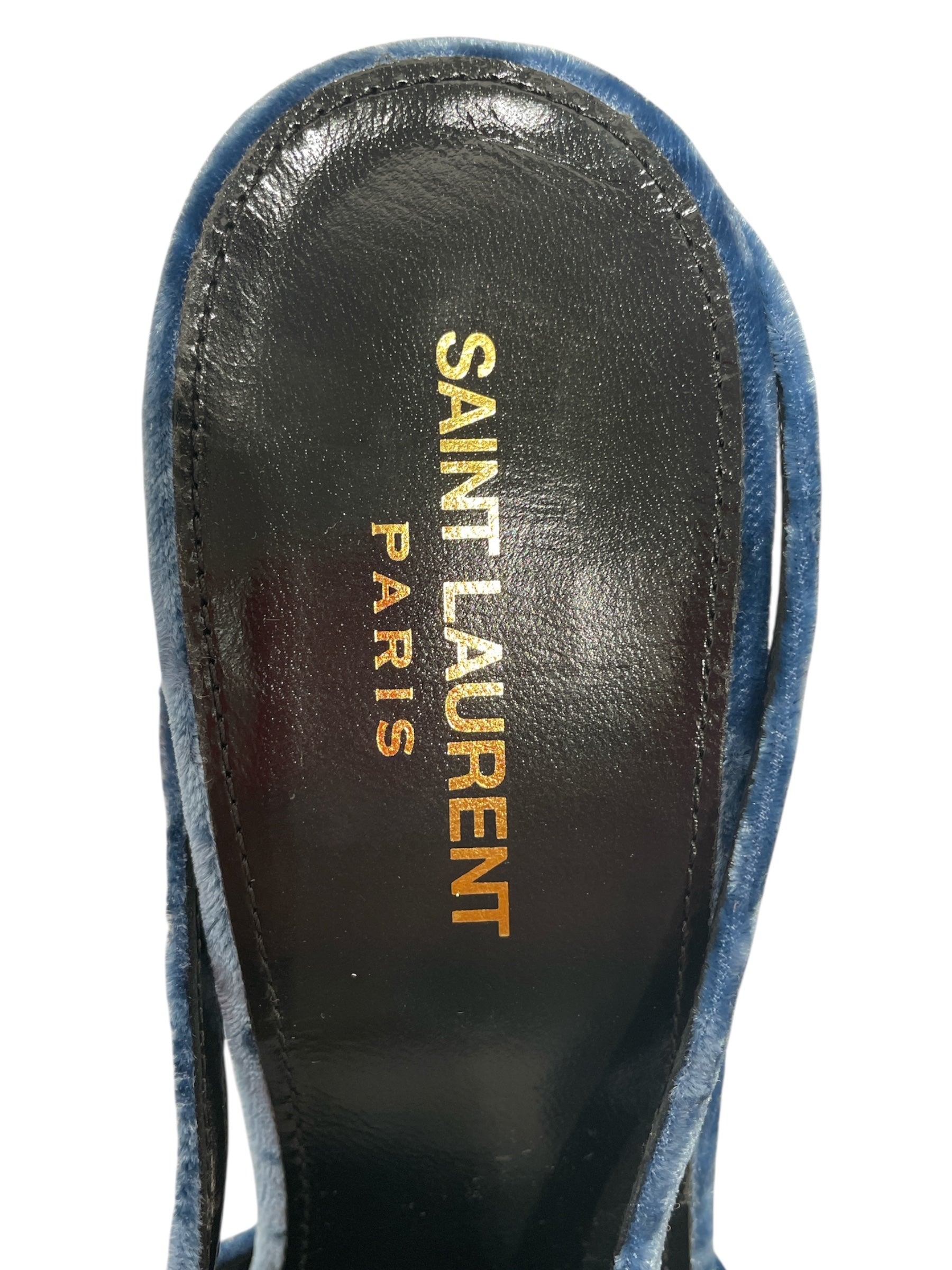 SAINT LAURENT/Heels/EU 40/Suede/NVY/ view 3