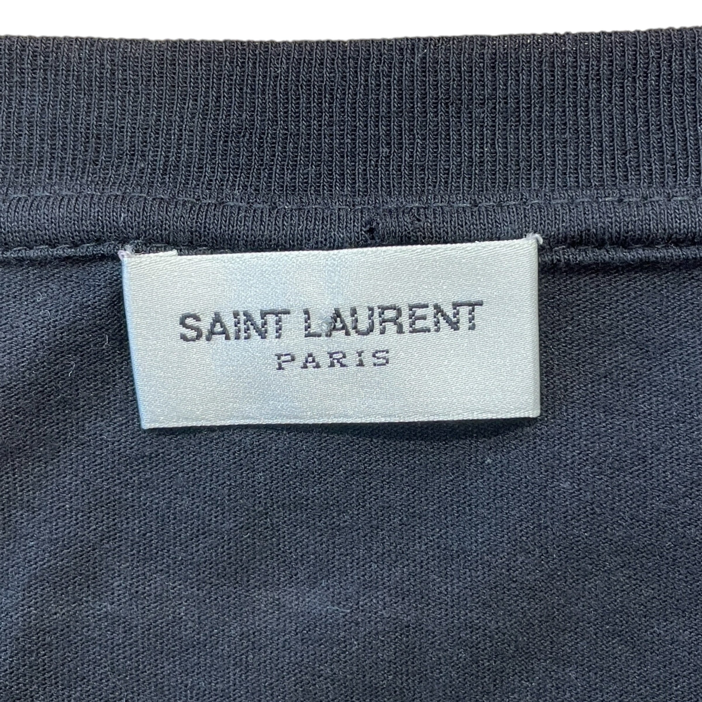 SAINT LAURENT/T-Shirt/L/Cotton/BLK/Graphic/BLOW view 3