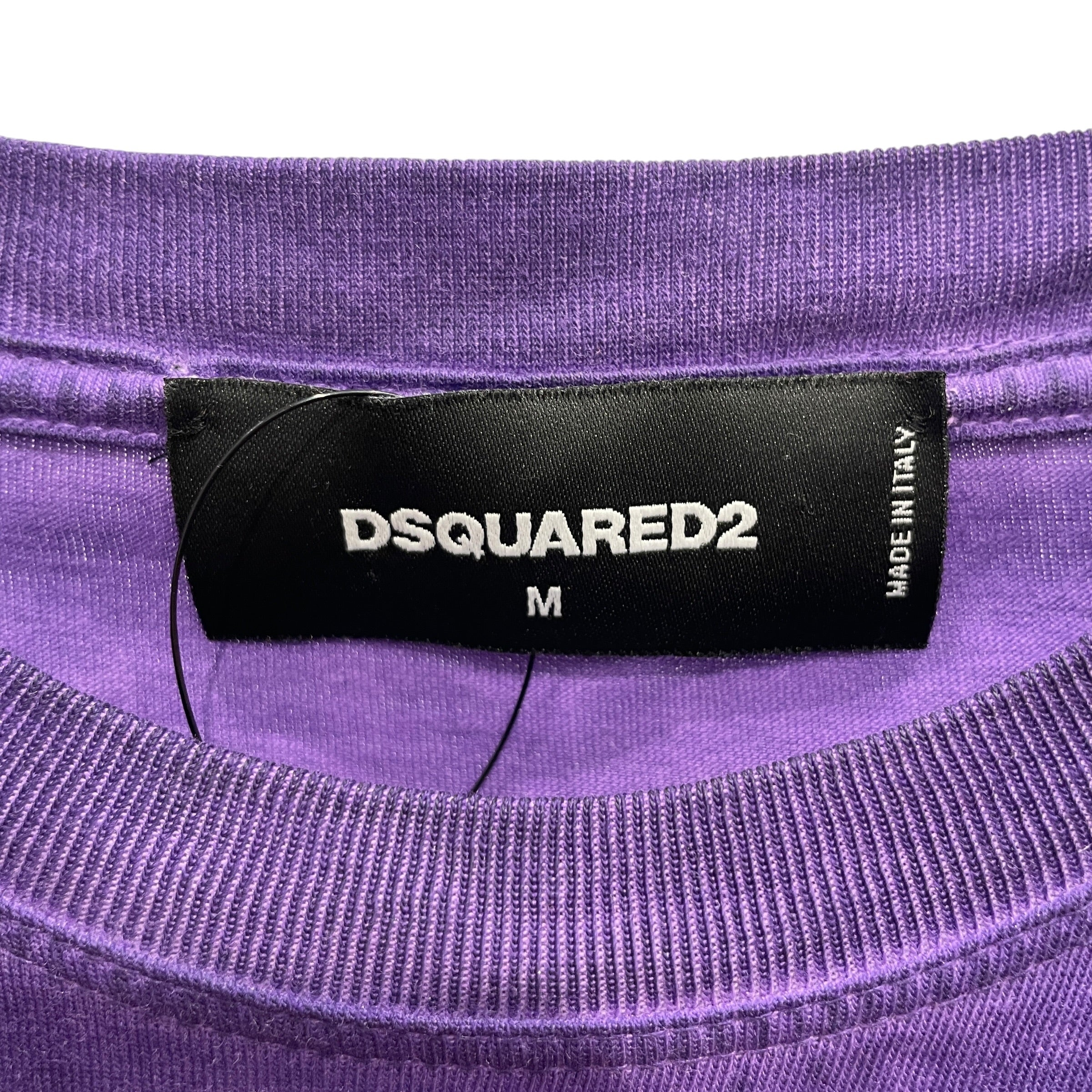DSQUARED2/T-Shirt/M/Cotton/PPL/TEXTURED HAND GRAPHIC view 3