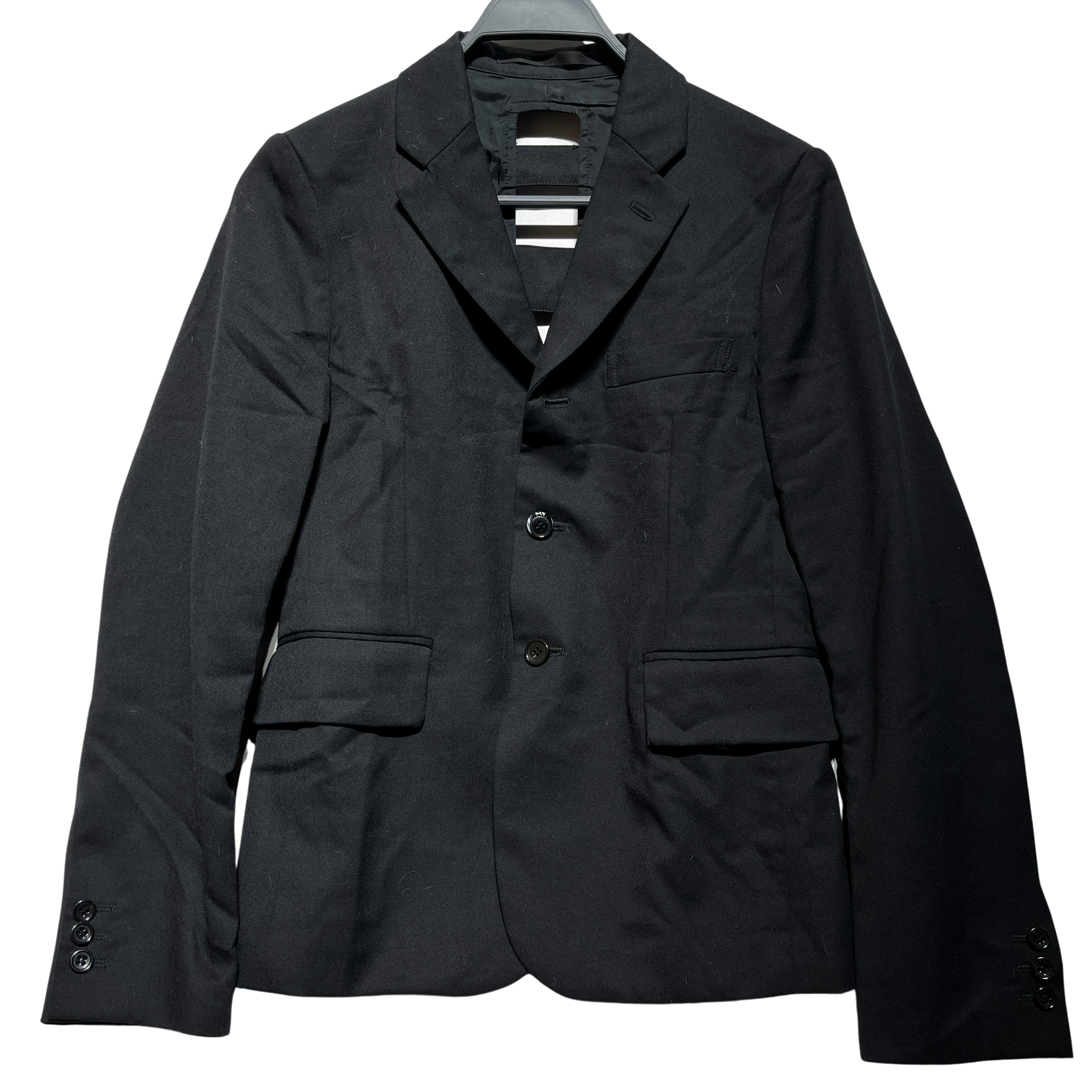 BLACK COMME des GARCONS/Jacket/S/Cotton/BLK/BACK SQUARE PANELING