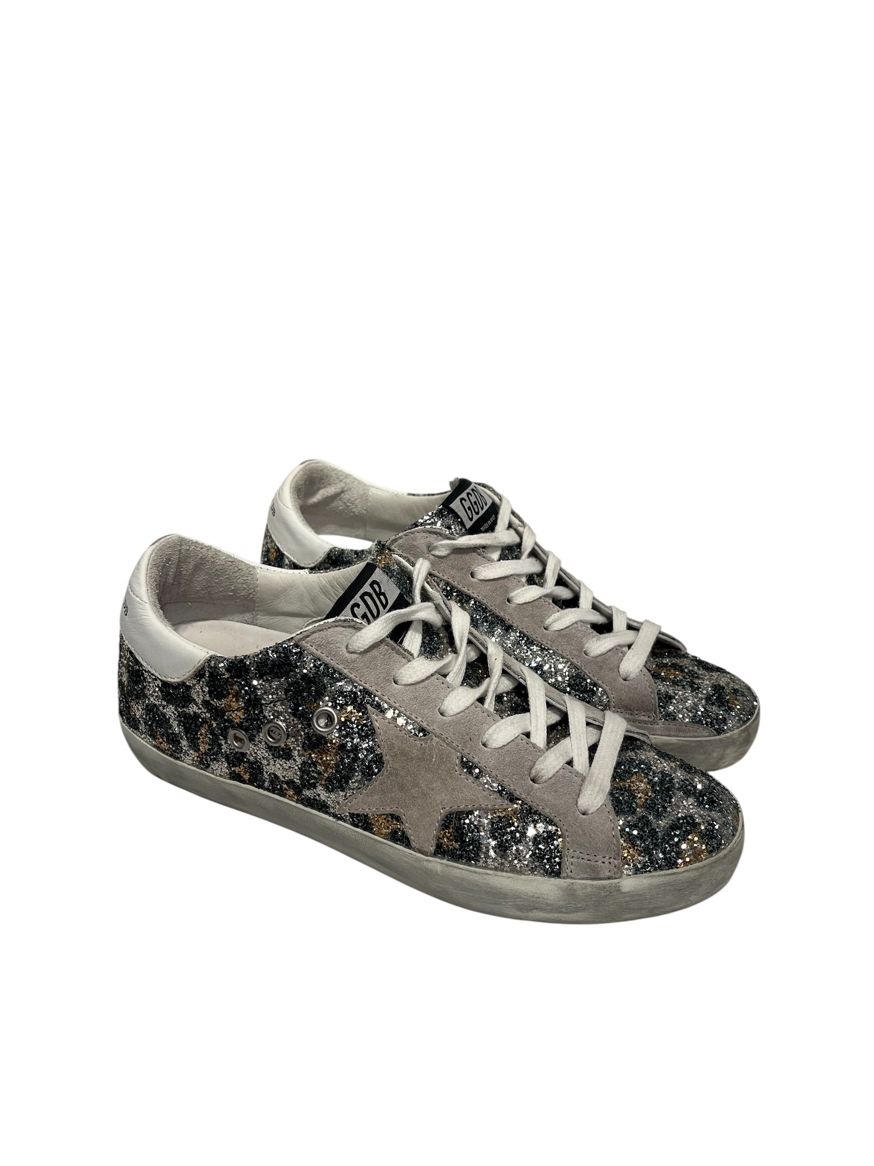 GOLDEN GOOSE/Low-Sneakers/EU 37/Glitter/GRY/Leopard Glitter view 1