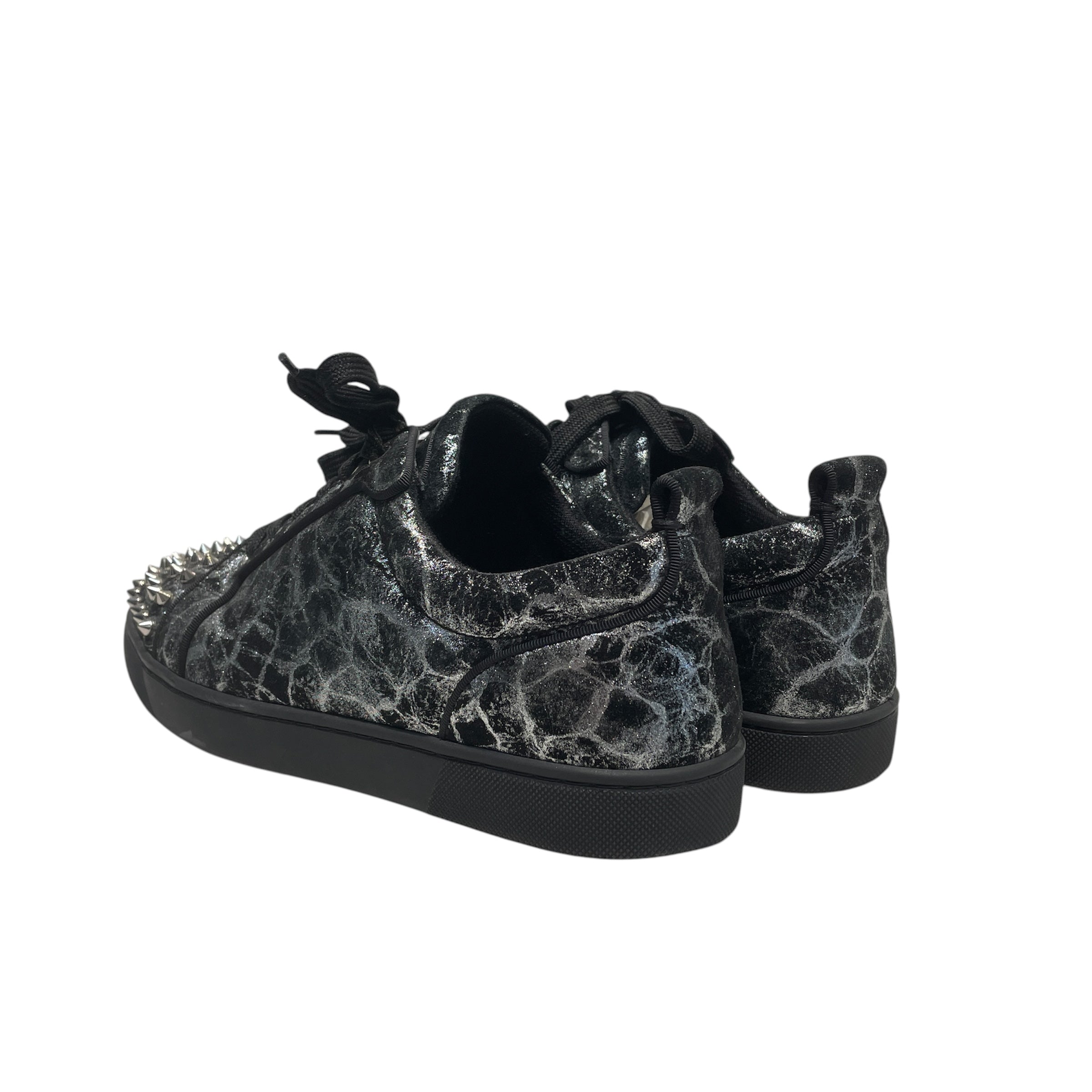 Christian Louboutin/Low-Sneakers/EU 42/All Over Print/Suede/BLK/JUNIOR SPIKES ORLATO view 2