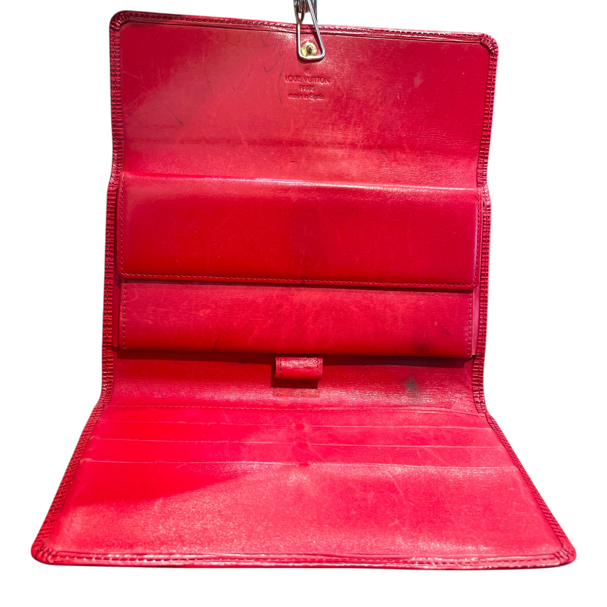 LOUIS VUITTON/Trifold Wallet/Leather/RED/M's/Epi Wallet view 3