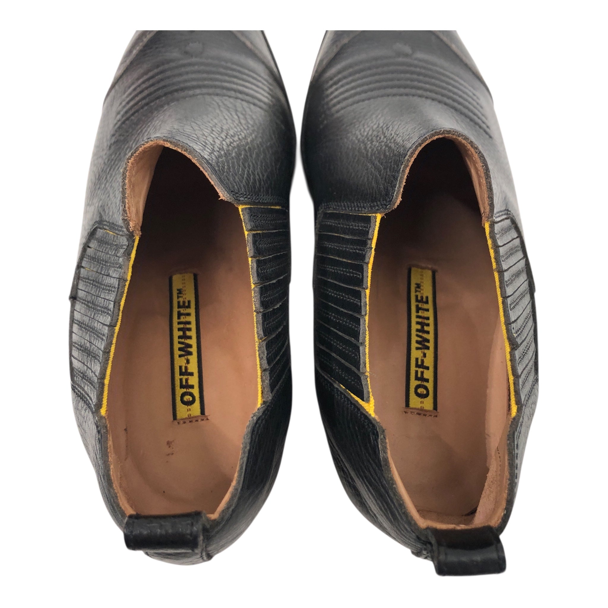 OFF-WHITE/Chelsea Boots/EU 38/Leather/BLK/ANKLE COWBOY METAL TOE 2013 view 3