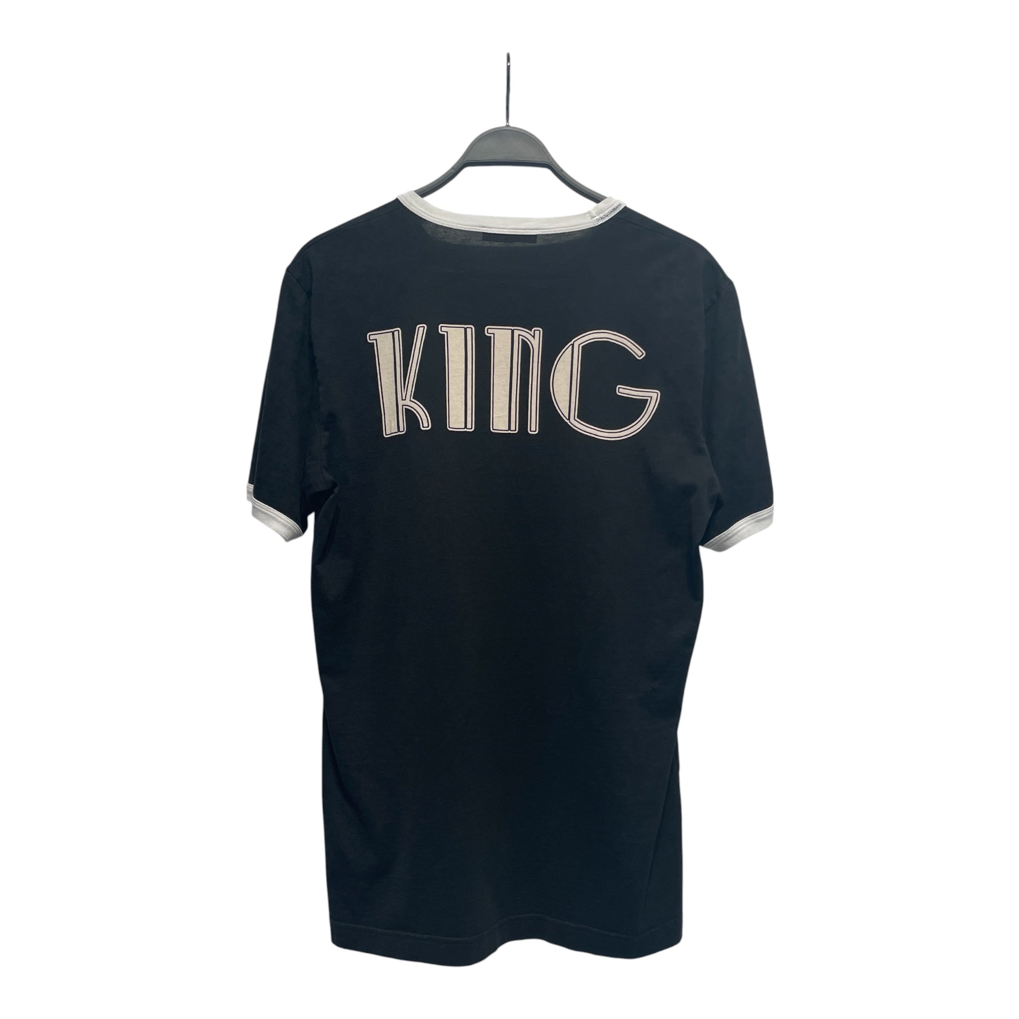 DOLCE&GABBANA/T-Shirt/52/Cotton/BLK/d&g ringer view 2