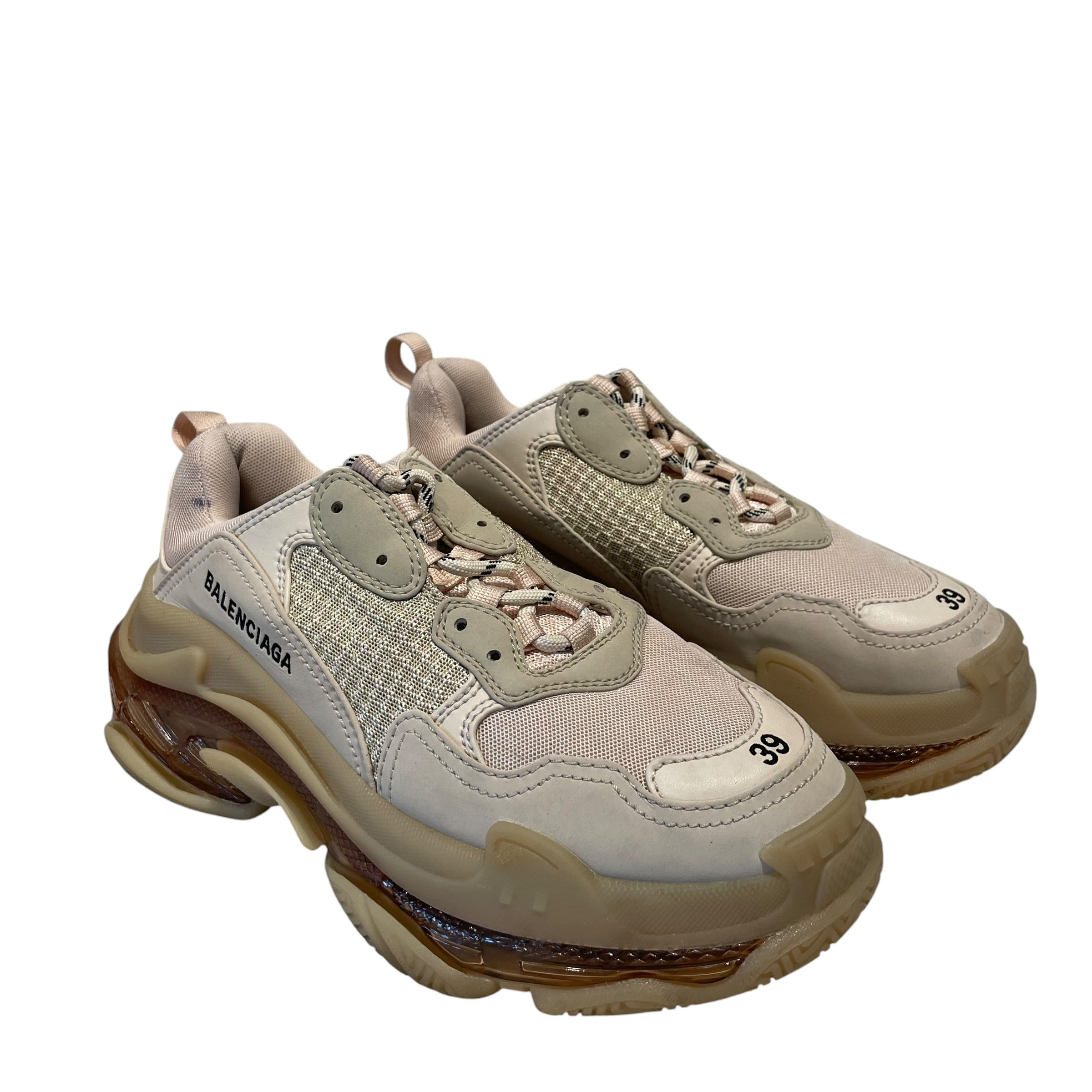 BALENCIAGA/Low-Sneakers/EU 39/Leather/BEG/ view 1
