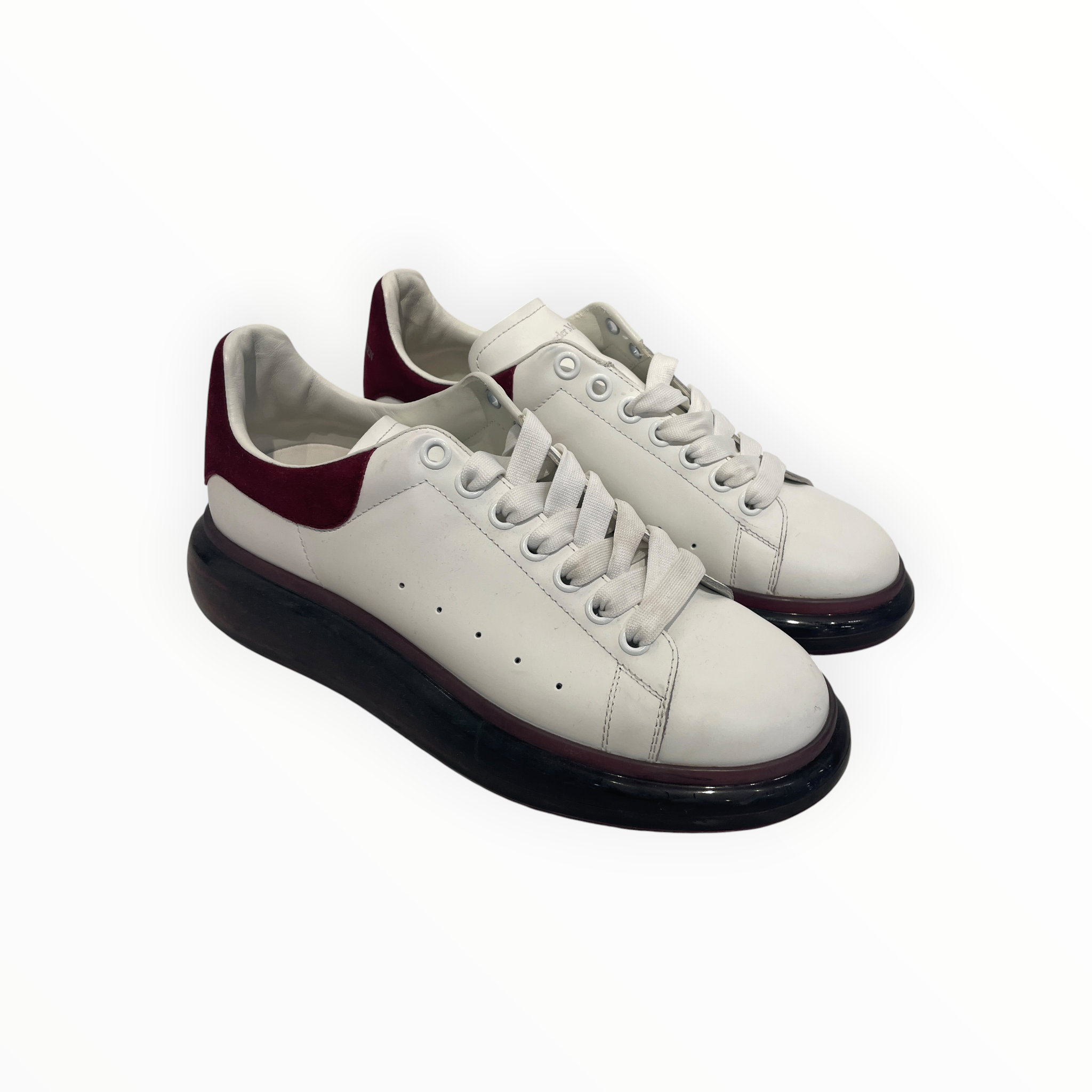 Alexander McQueen/Low-Sneakers/EU 41/WHT/White/Burgundy Suede view 1