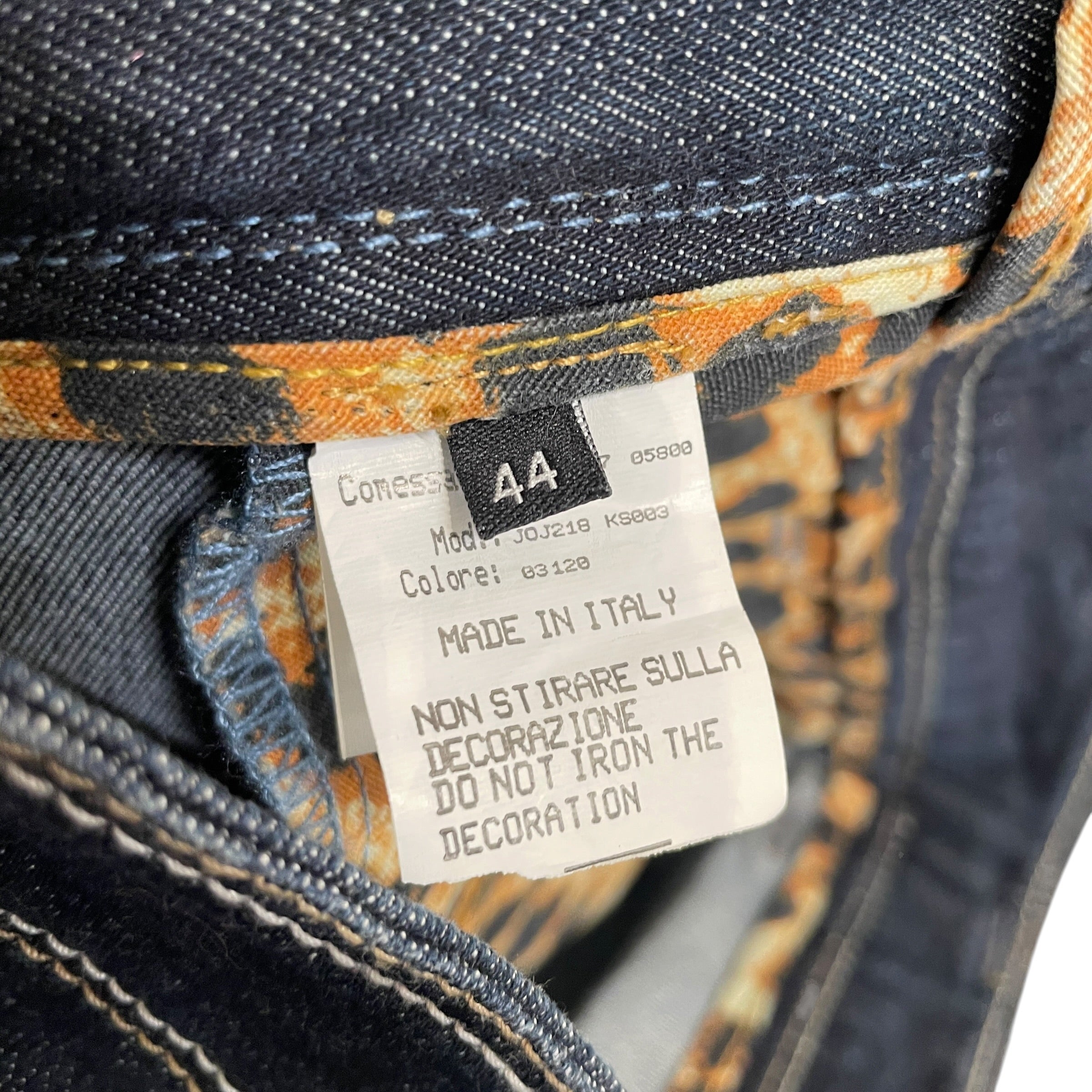 roberto cavalli/Skinny Pants/44/Cotton/IDG/GOLD BACK TAB/WHT SEAMS view 4