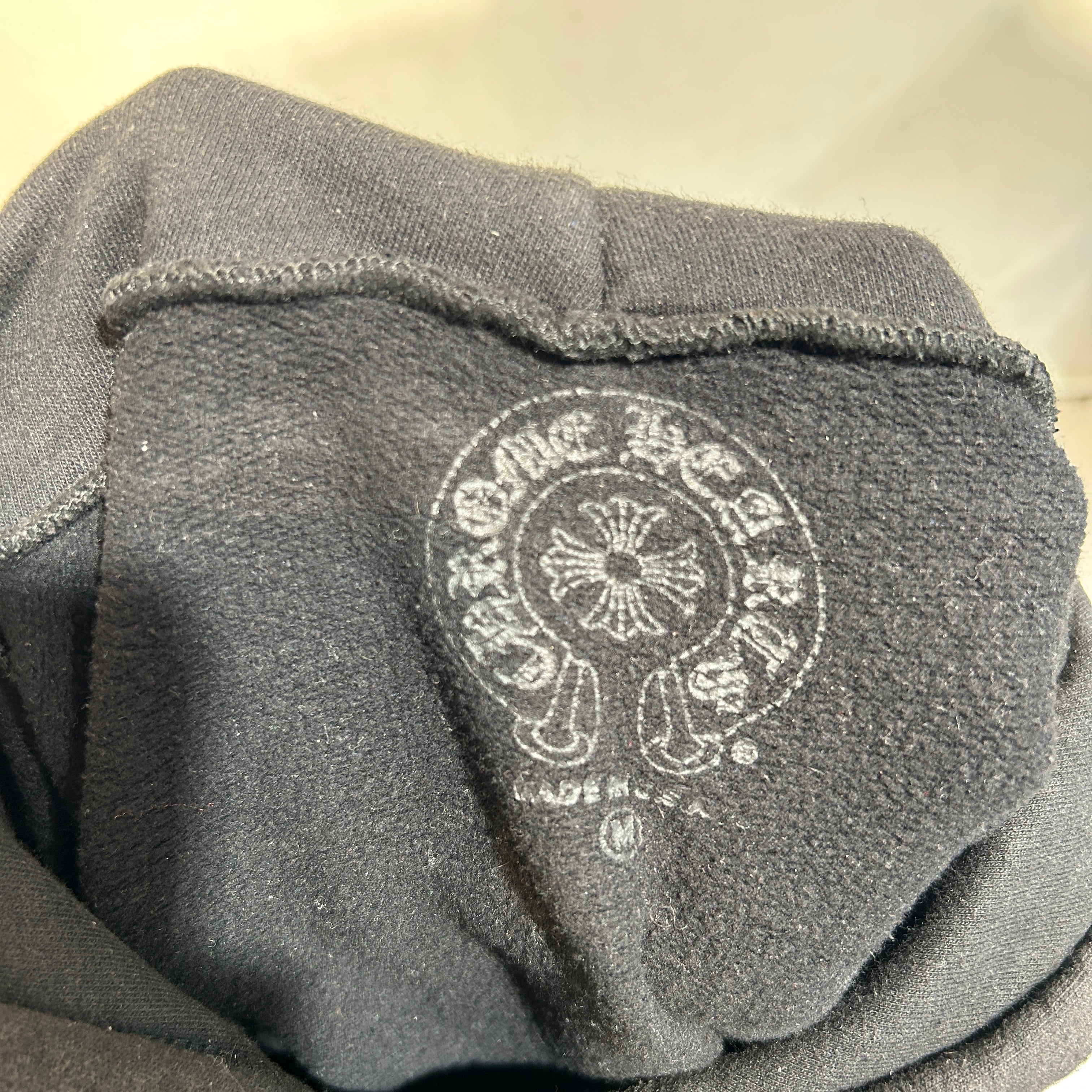 CHROME HEARTS/Hoodie/M/Cotton/BLK/chrome sleeve hoodie view 3