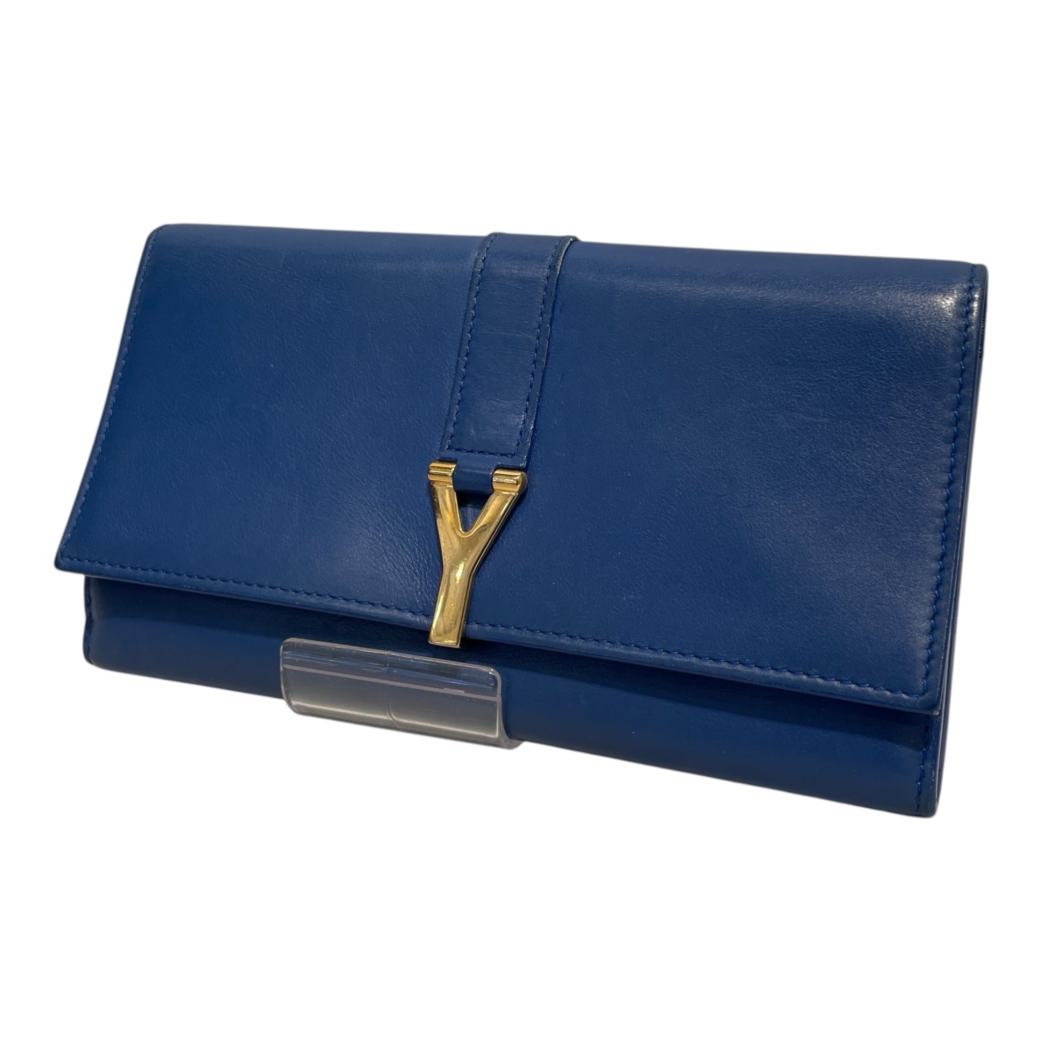 SAINT LAURENT/Long Wallet/Leather/BLU/ligne/y view 1