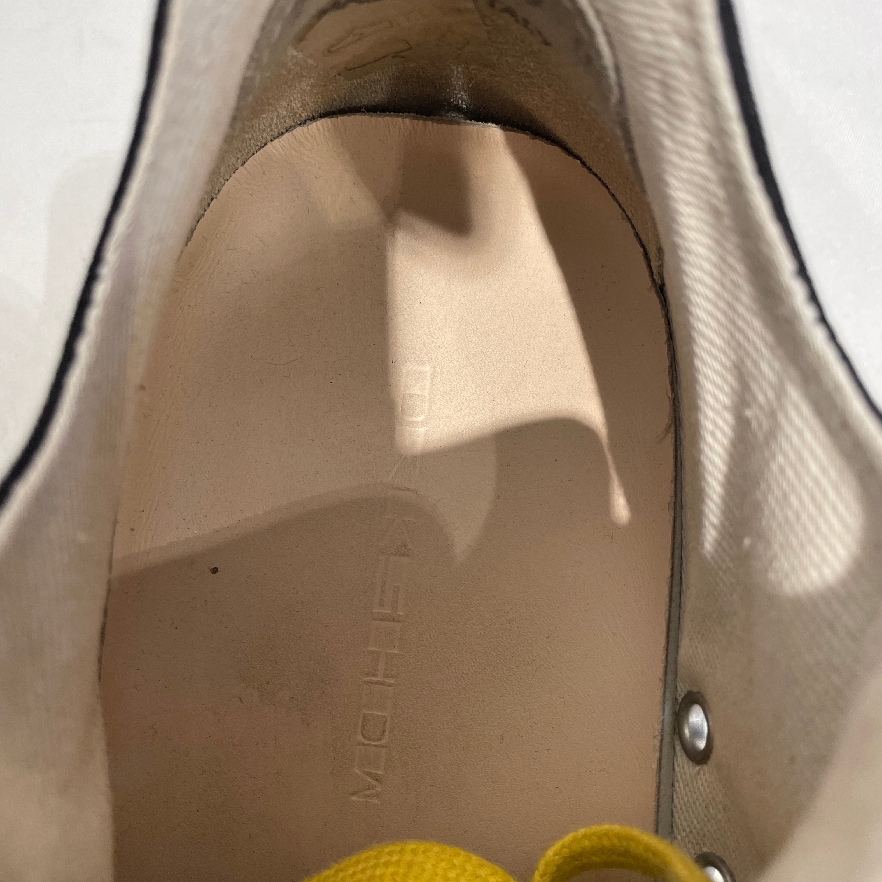 RICK OWENS DRKSHDW/Low-Sneakers/US 7.5/Cotton/YEL/BLACK AND YELLOW view 3