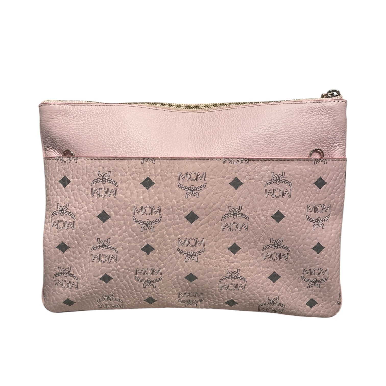 MCM/Pouch/Leather/PNK/Pink Medum Visetos Pouch view 2