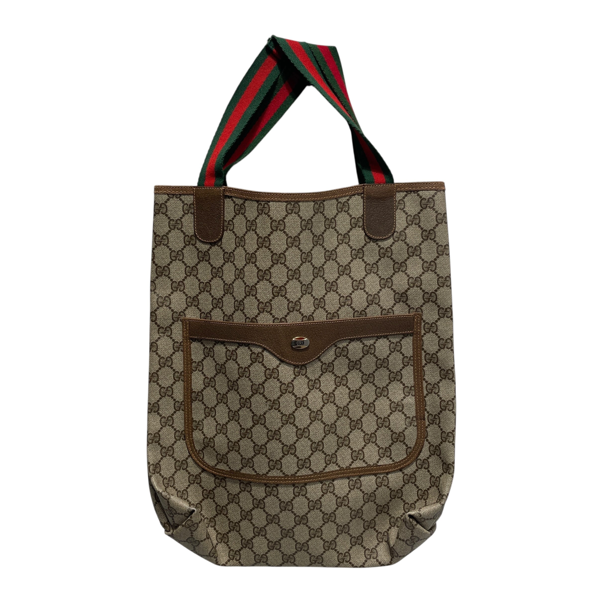 GUCCI/Tote Bag/Monogram/Leather/BRW/GG Sherry Line Tote Bag view 1